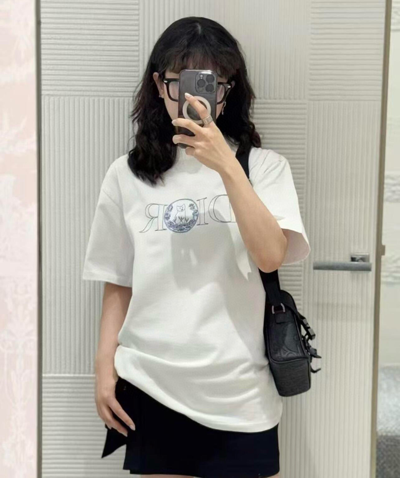 사슬 / 디올 남성 라운드넥 반팔 티셔츠
