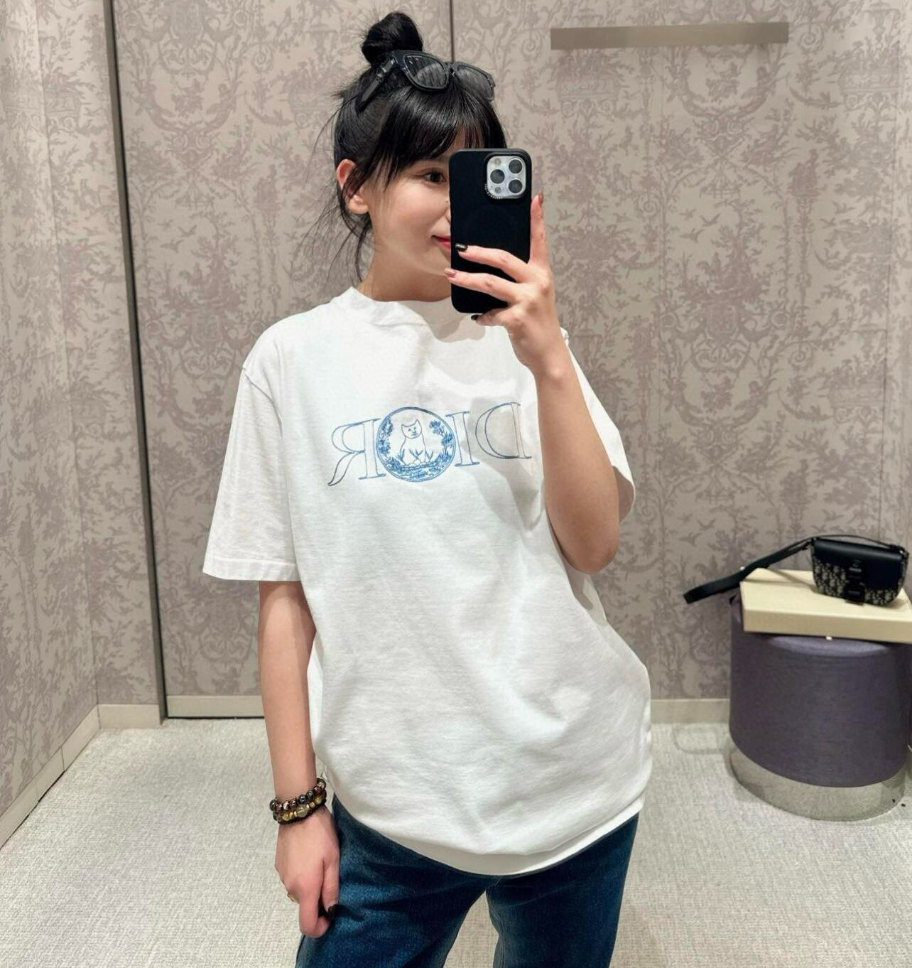 사슬 / 디올 남성 라운드넥 반팔 티셔츠