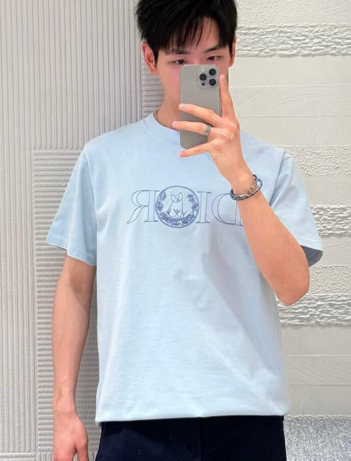 사슬 / 디올 남성 라운드넥 반팔 티셔츠