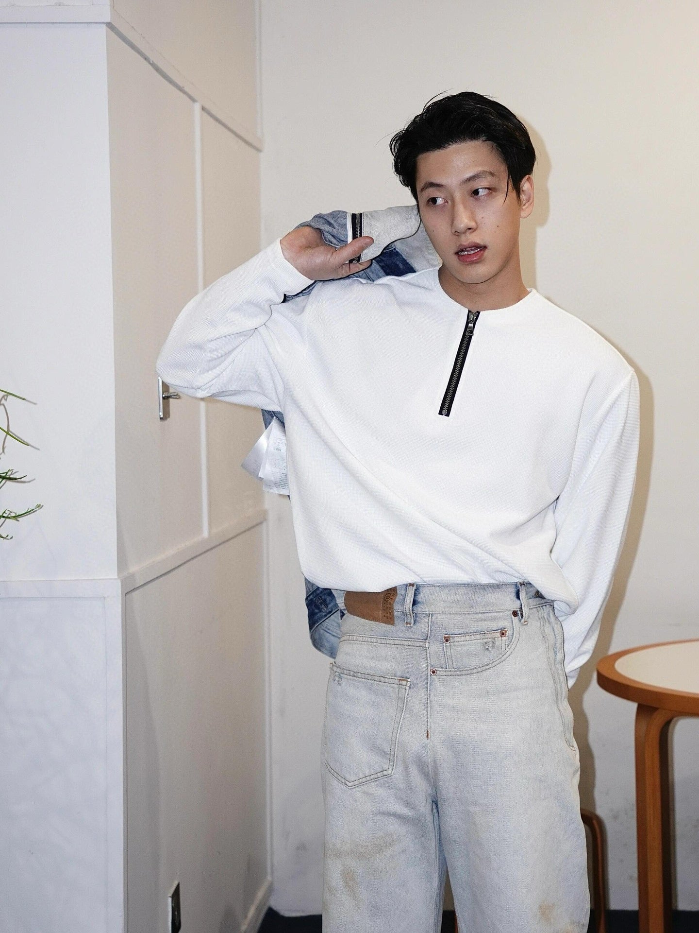 사슬 / 메종마르지엘라 남성 와이드 데님 팬츠