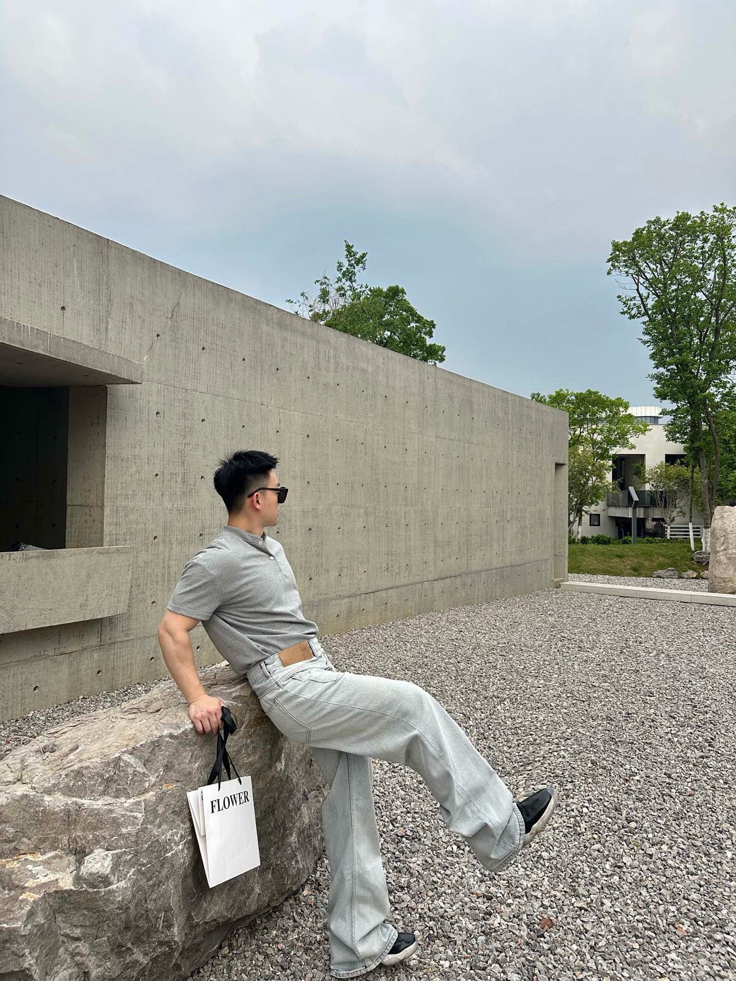 사슬 / 메종마르지엘라 남성 와이드 데님 팬츠