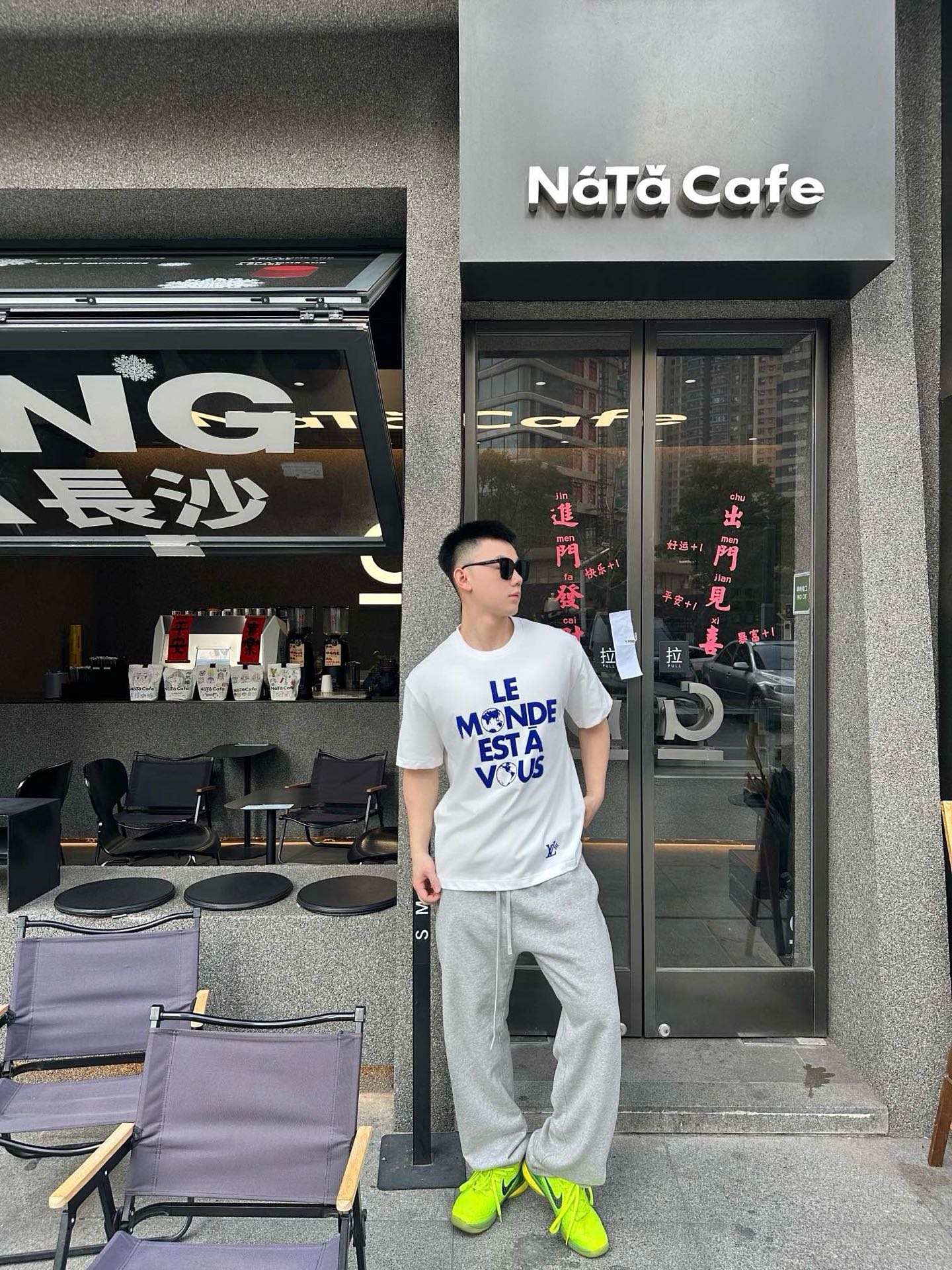 사슬 / 루이비통 남성 여성 면 프린트 티셔츠 남여공용