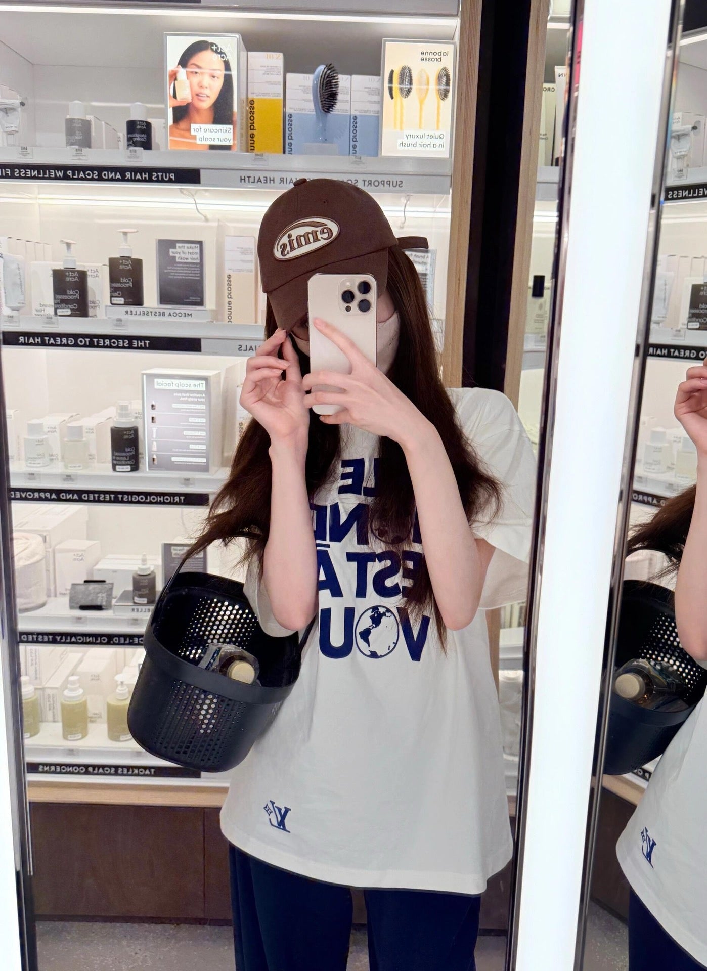 사슬 / 루이비통 남성 여성 면 프린트 티셔츠 남여공용