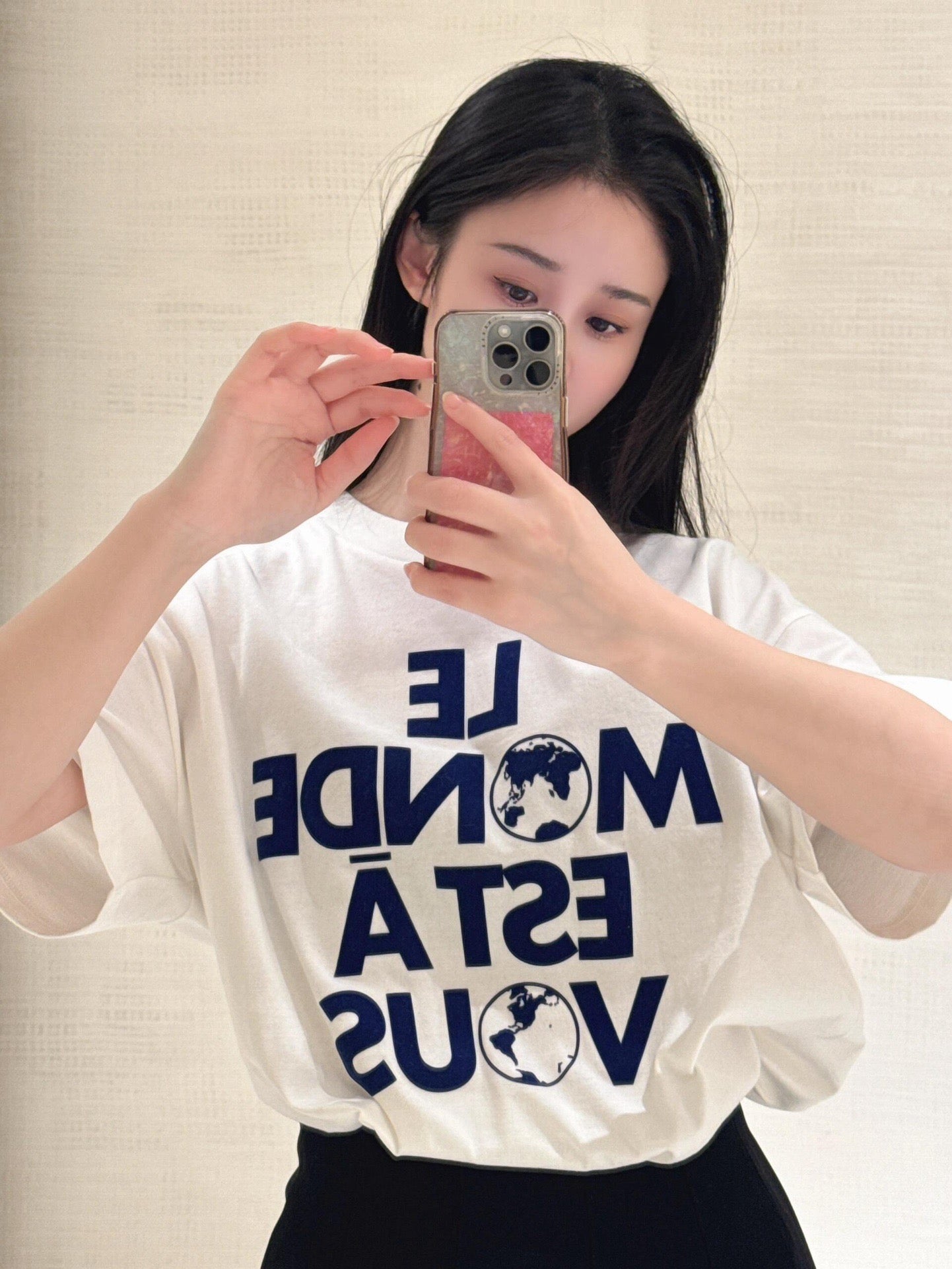사슬 / 루이비통 남성 여성 면 프린트 티셔츠 남여공용