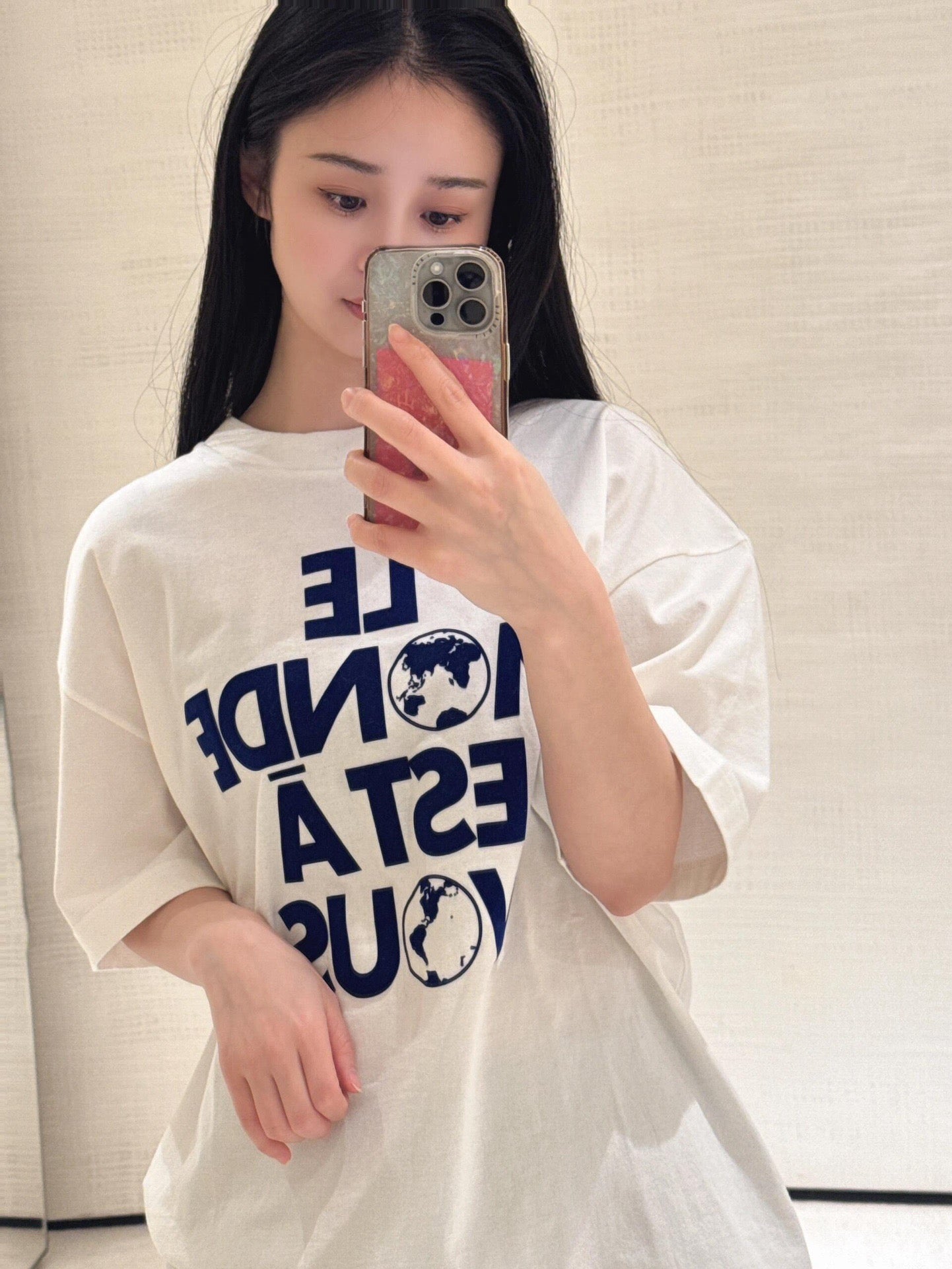 사슬 / 루이비통 남성 여성 면 프린트 티셔츠 남여공용