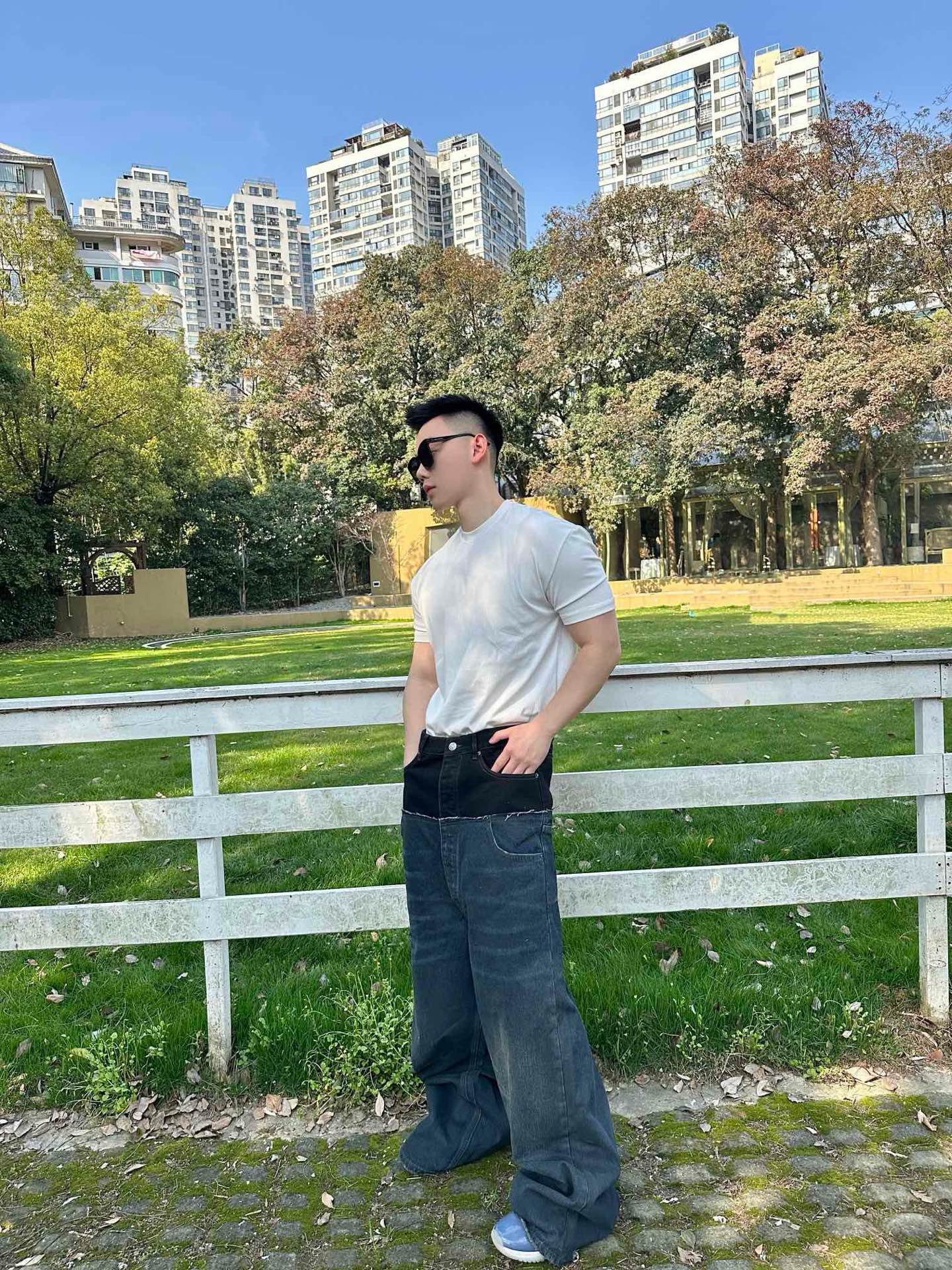사슬 / 발렌시아가 남성 여성 청바지
