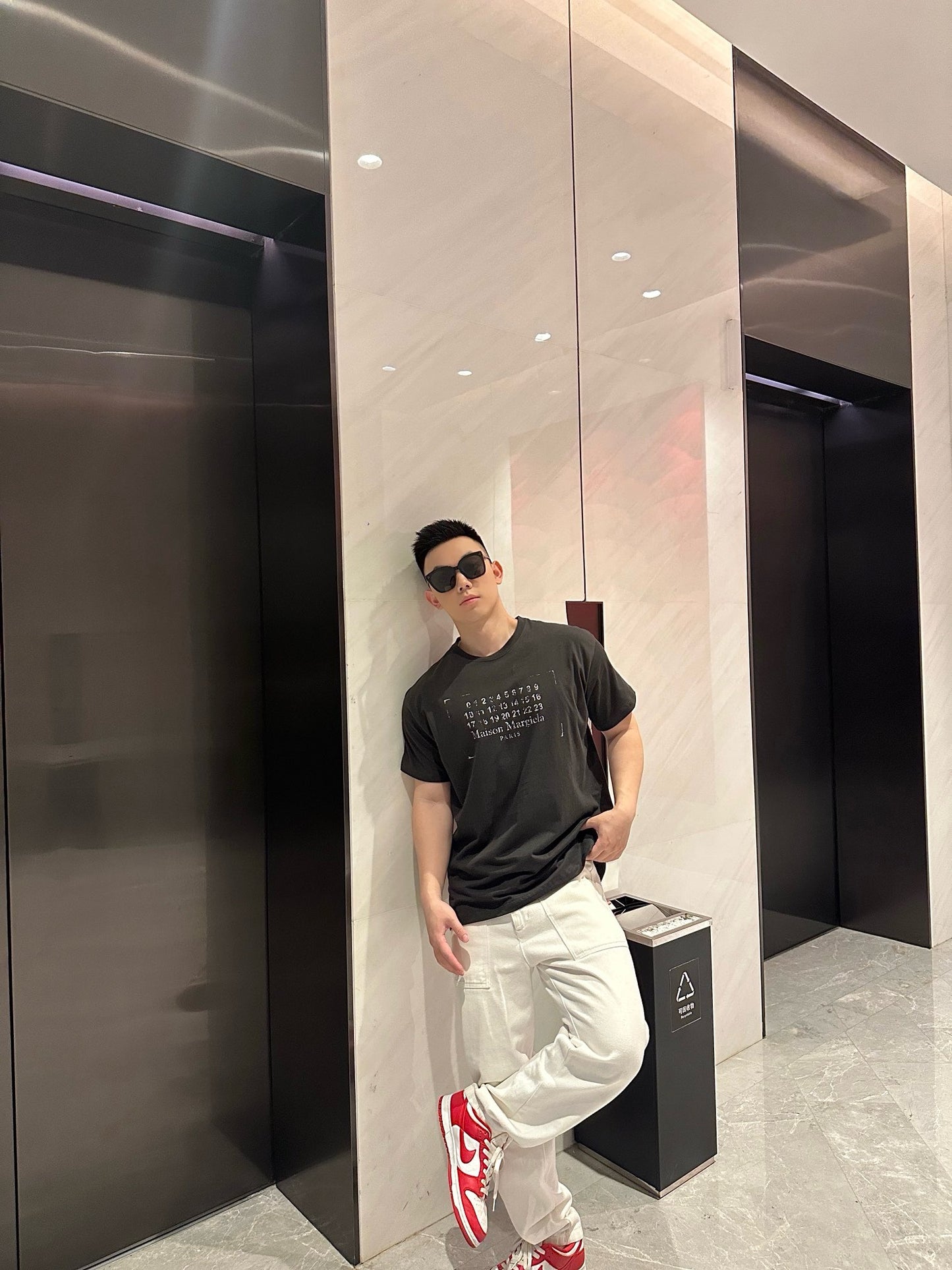 사슬 / 메종마르지엘라 남성 여성 반팔 라운드 티셔츠