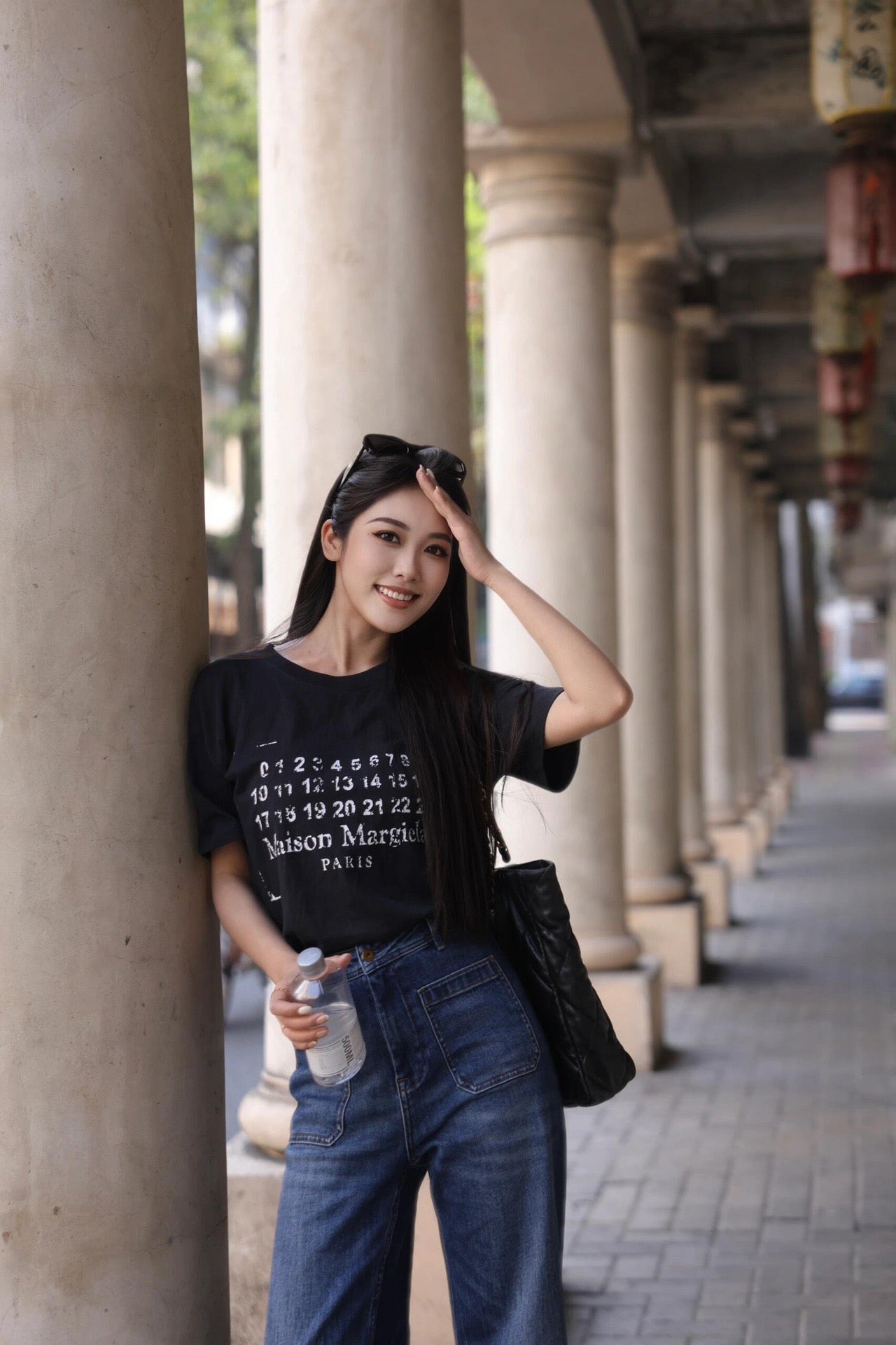 사슬 / 메종마르지엘라 남성 여성 반팔 라운드 티셔츠