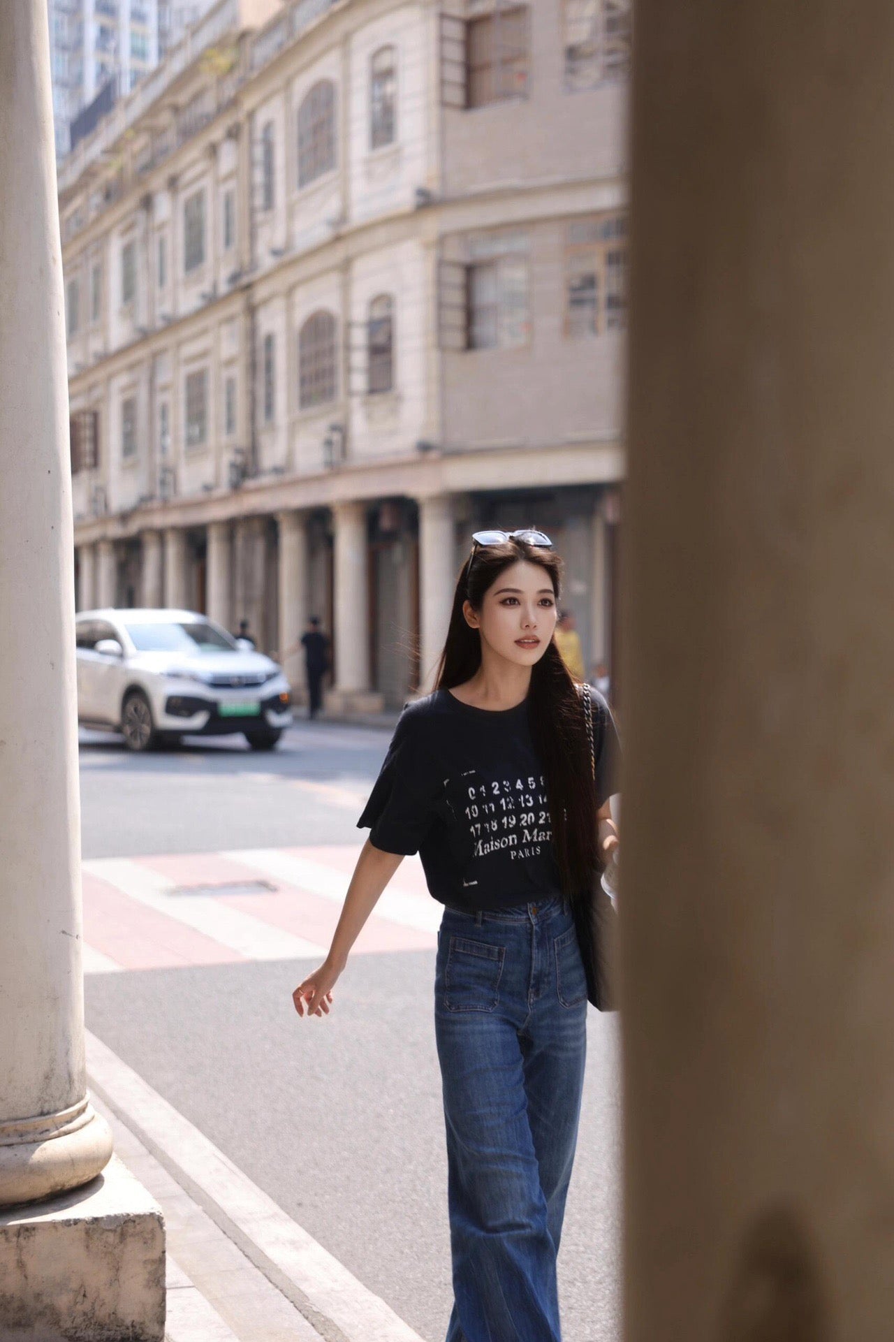 사슬 / 메종마르지엘라 남성 여성 반팔 라운드 티셔츠