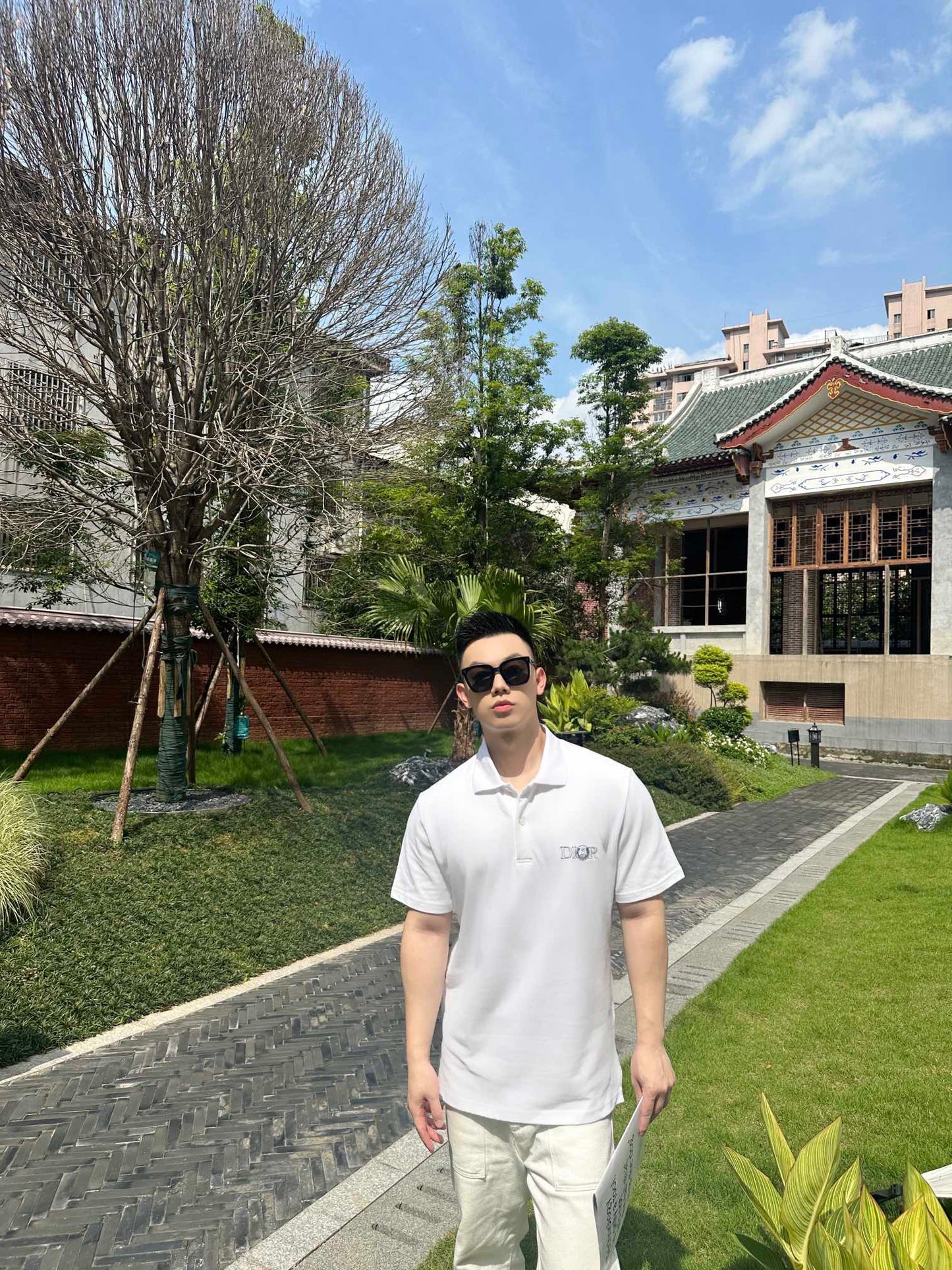 GTR / 디올 남성 폴로넥 반팔 셔츠