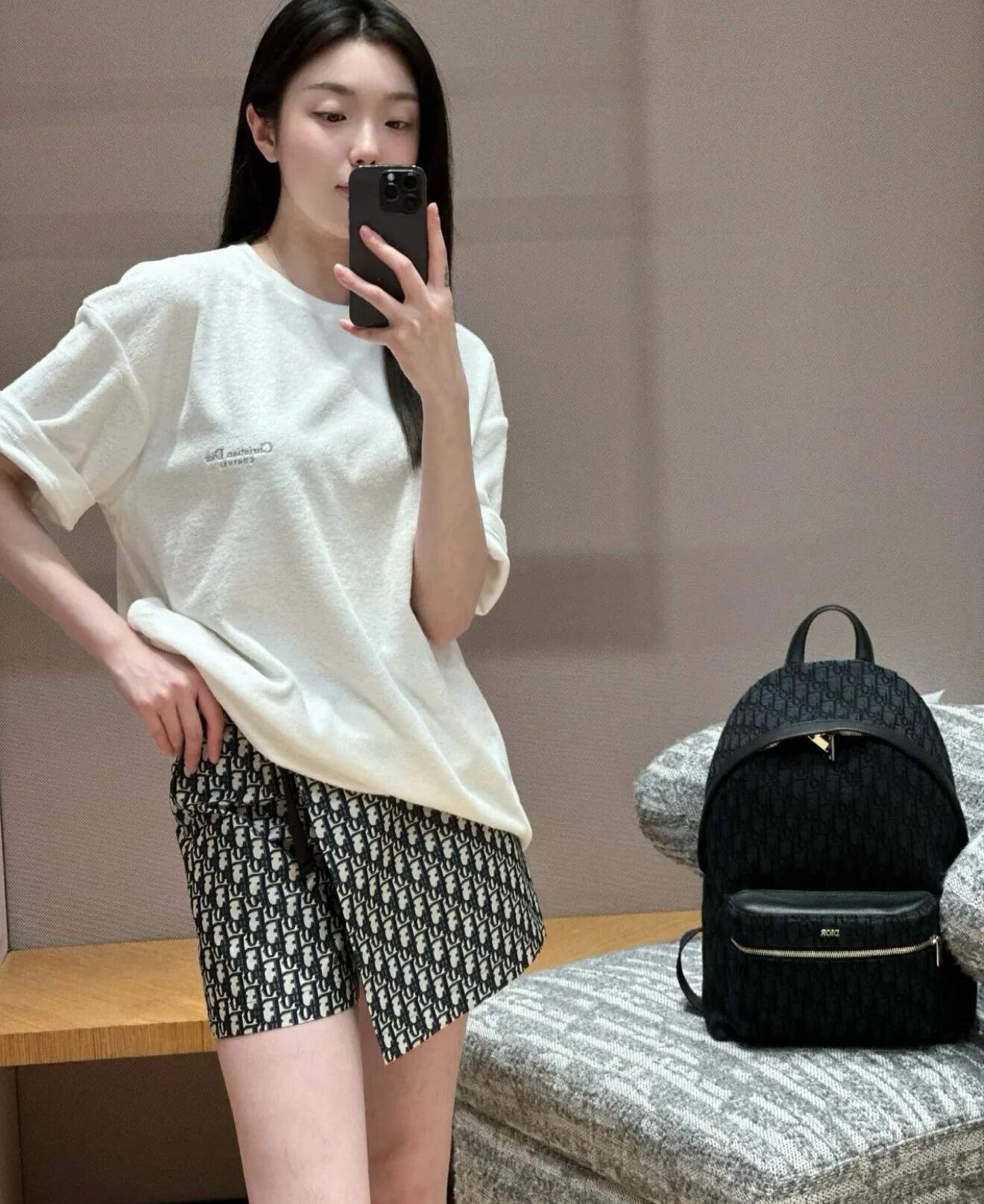 R공장 / 디올 남성 루즈핏 반팔 티셔츠