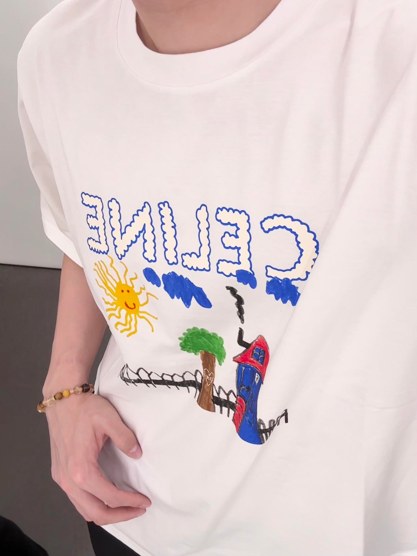 R공장 / 셀린느 남성 루즈핏 반팔 티셔츠
