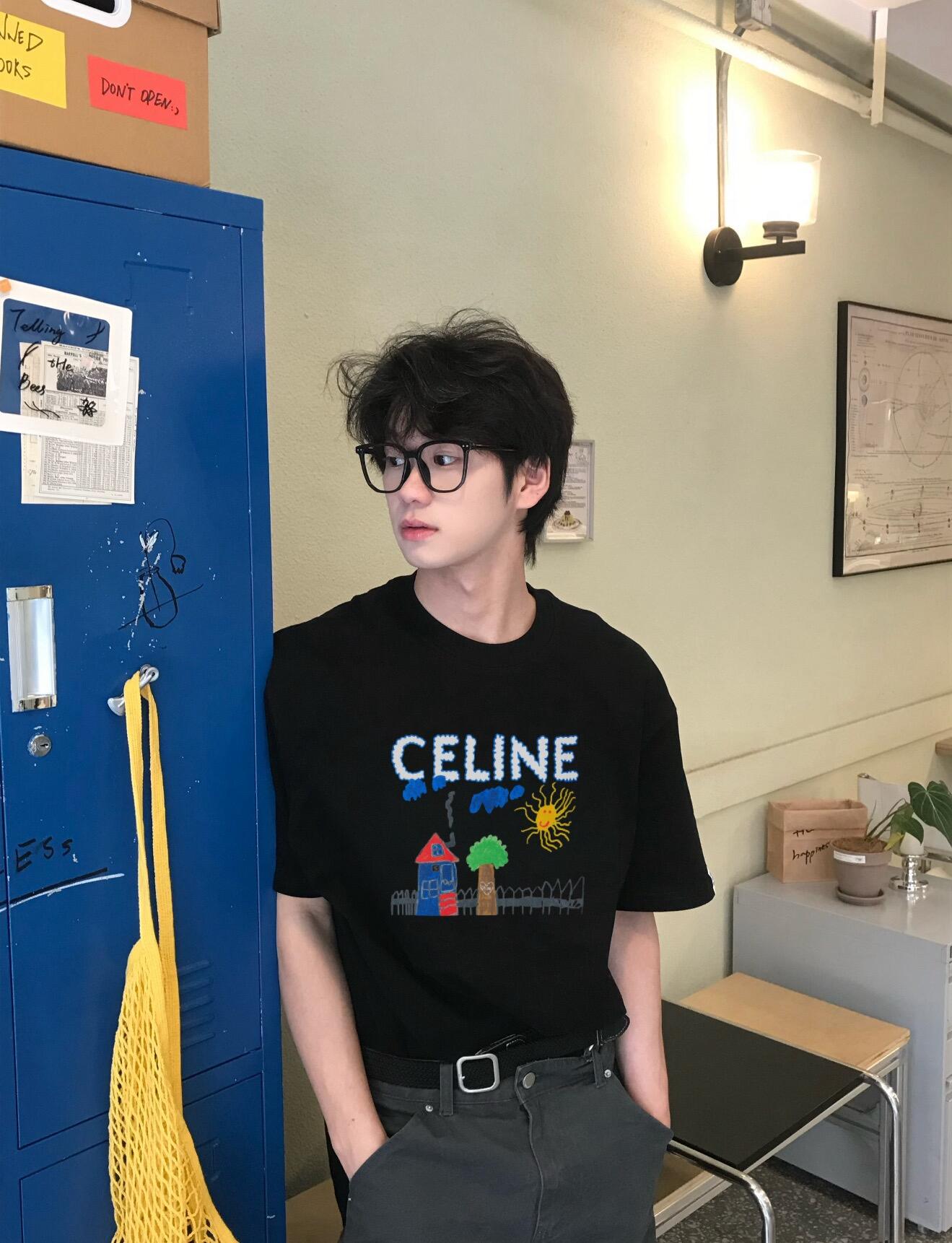 R공장 / 셀린느 남성 루즈핏 반팔 티셔츠