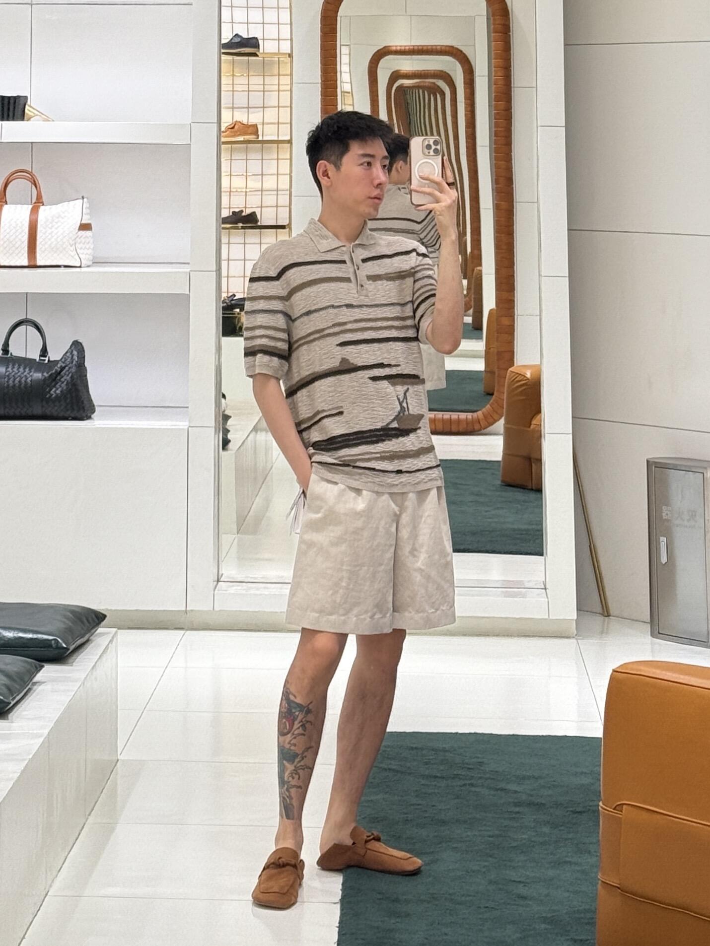 R공장 / 보테가베네타 남성 폴로넥 반팔 셔츠