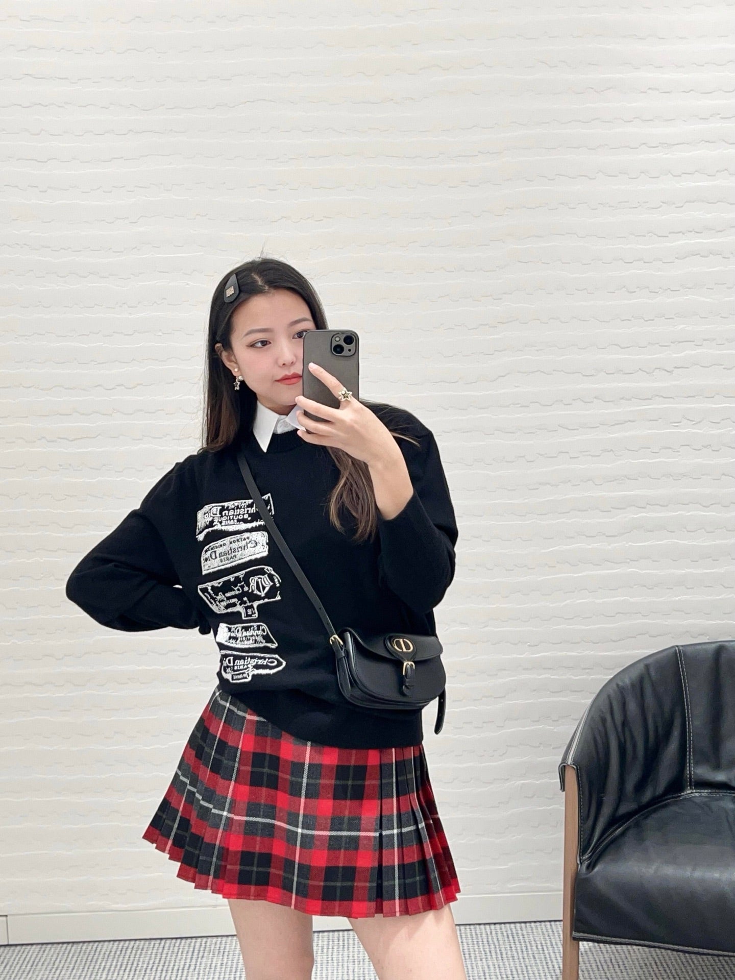 GTR / 디올 남성 여성 자수 로고 울 니트