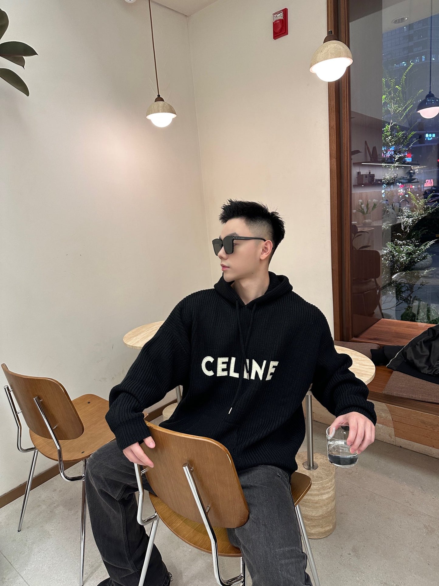 GTR / 셀린느 남성 여성 후드 풀오버 스웨터 니트