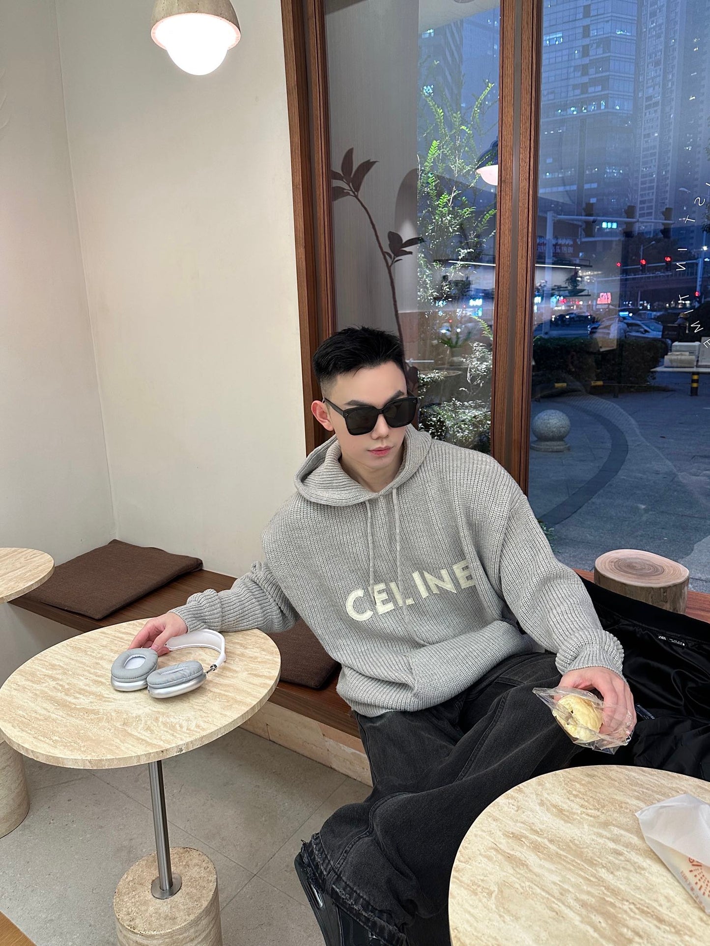 GTR / 셀린느 남성 여성 후드 풀오버 스웨터 니트