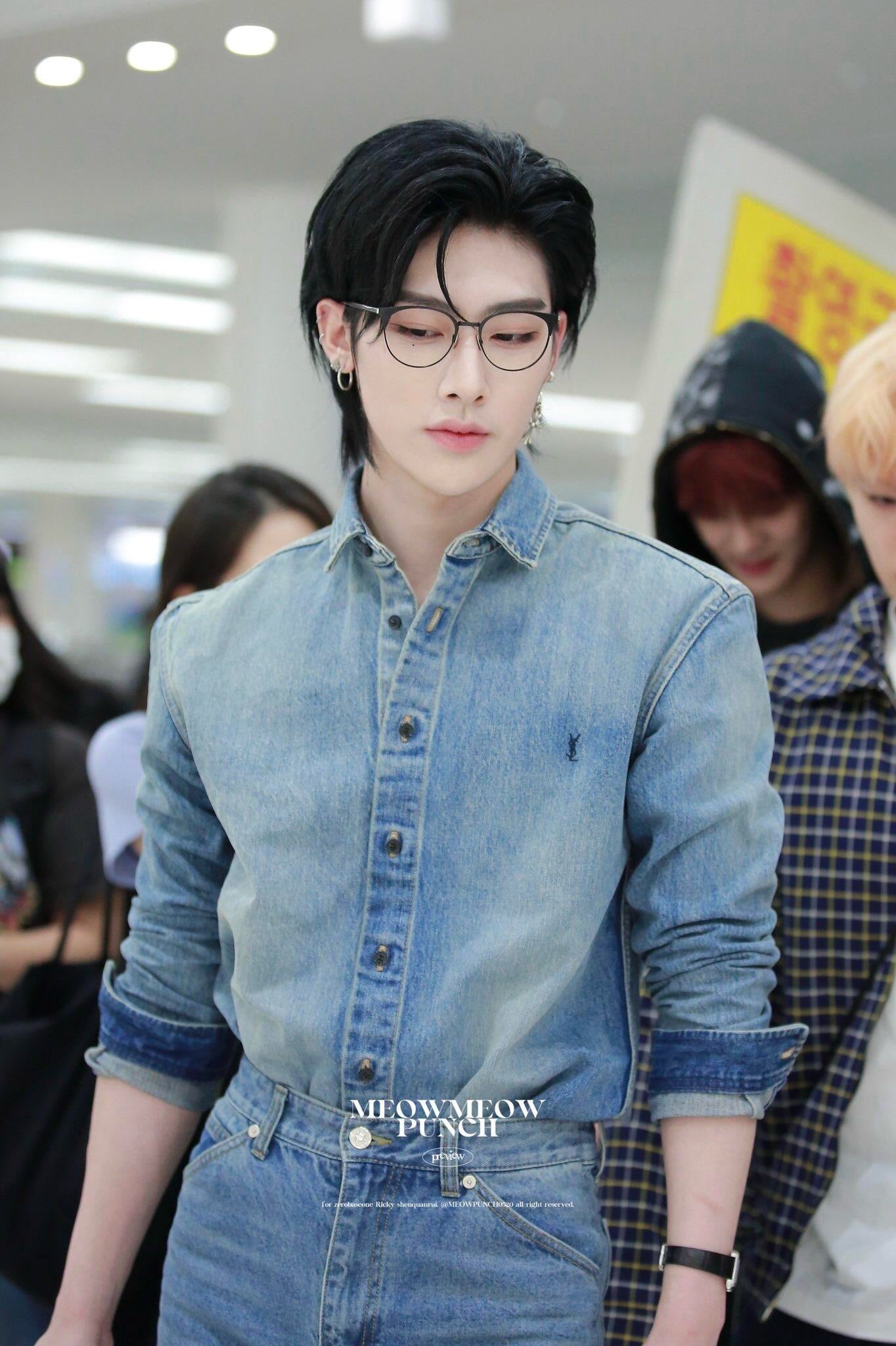 사슬 / 입생로랑 남성 여성 긴팔 데님 셔츠