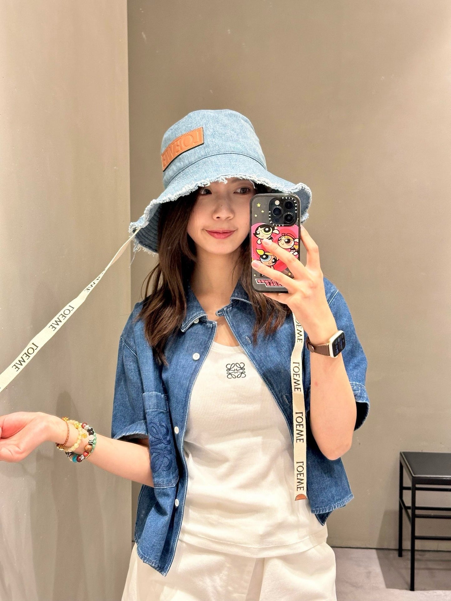 사슬 / 로에베 남성 데님 반팔 셔츠