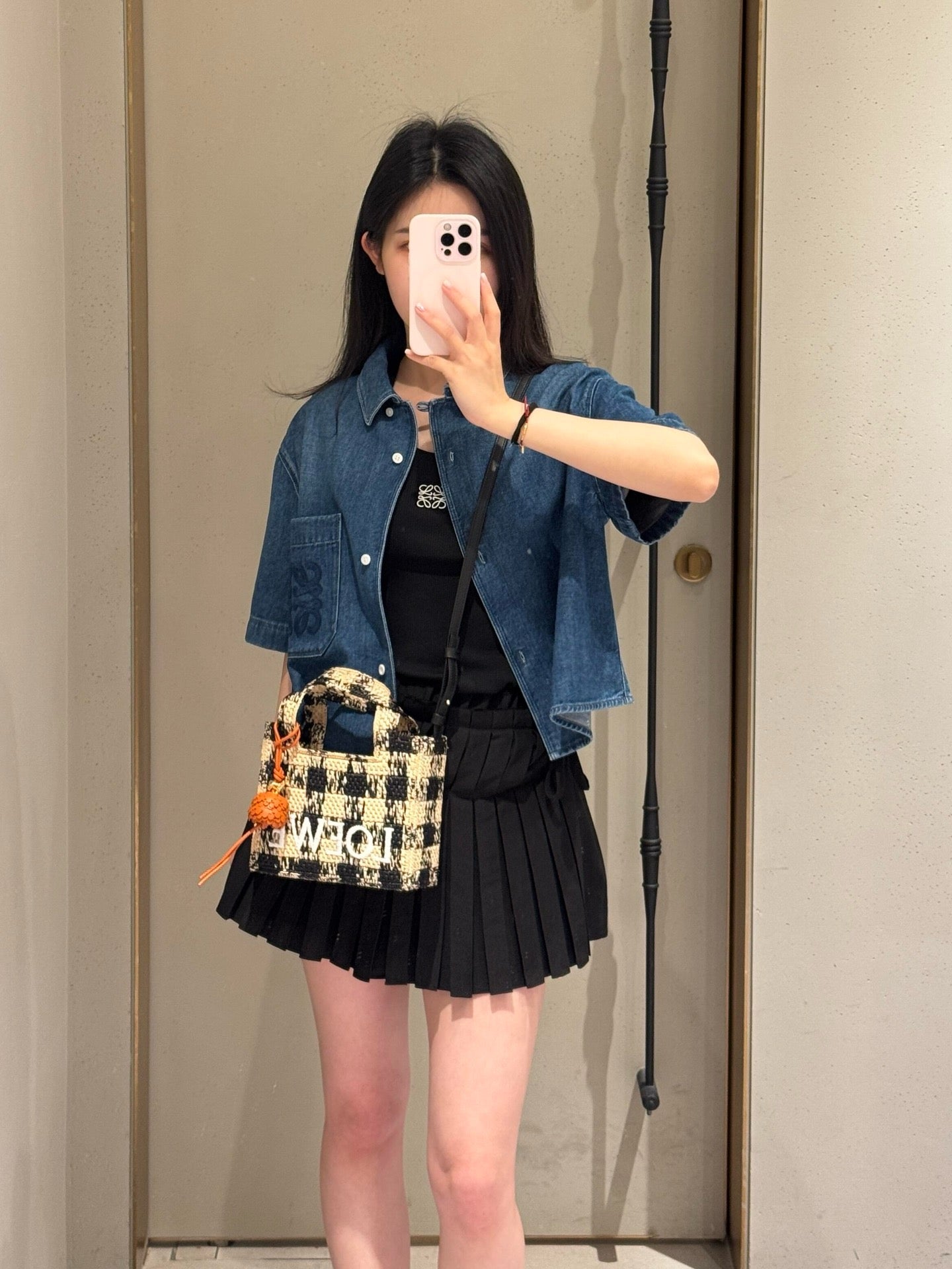 사슬 / 로에베 남성 데님 반팔 셔츠