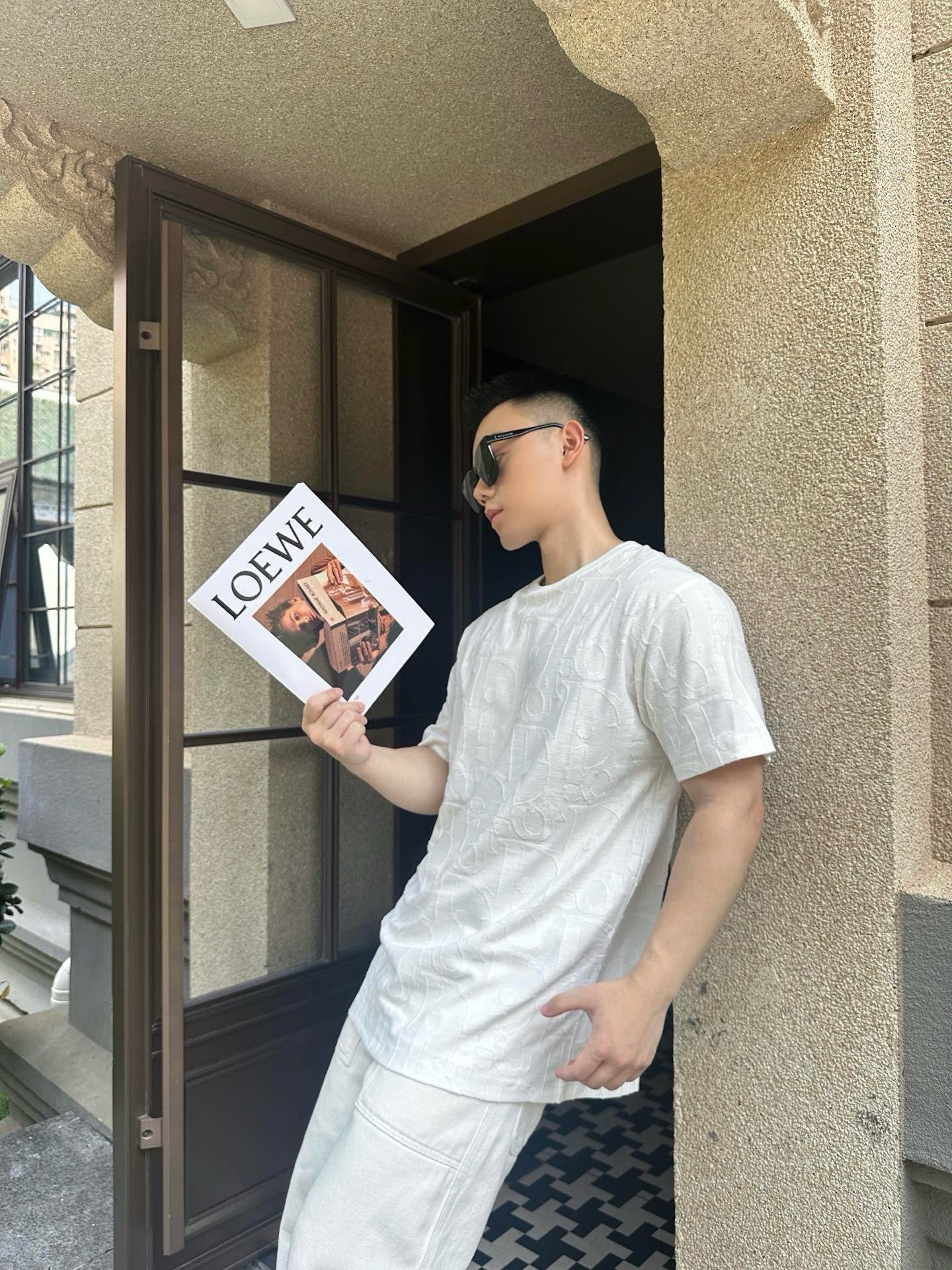 사슬 / 디올 남성 여성 반팔 티셔츠