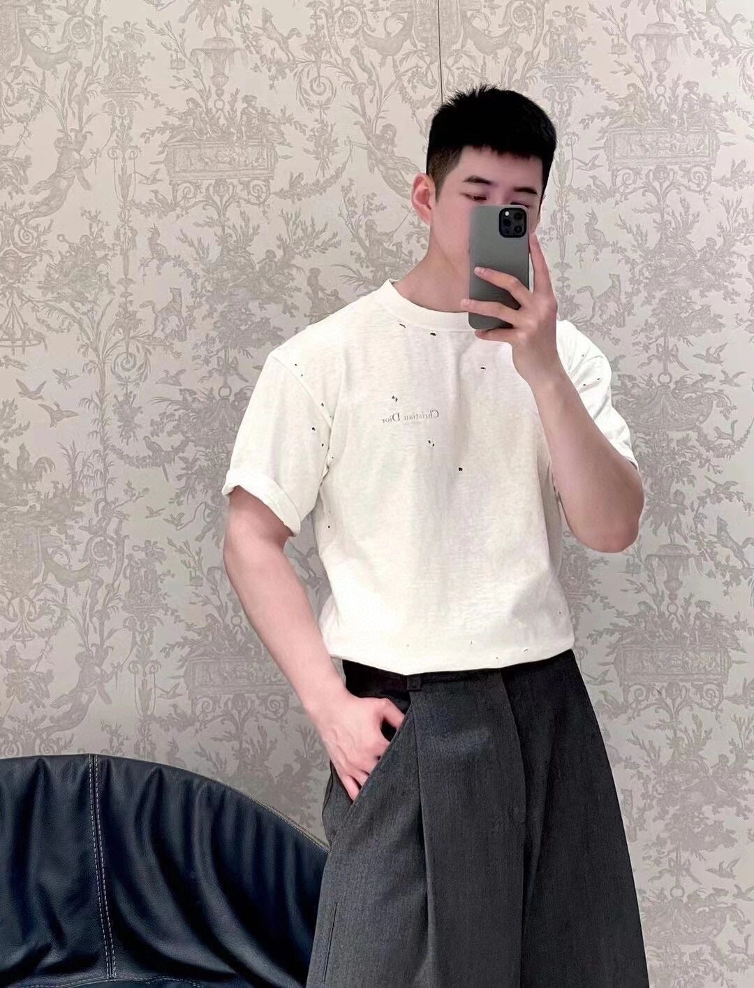 체인2호 / 디올 남성 여성 프린팅 반팔