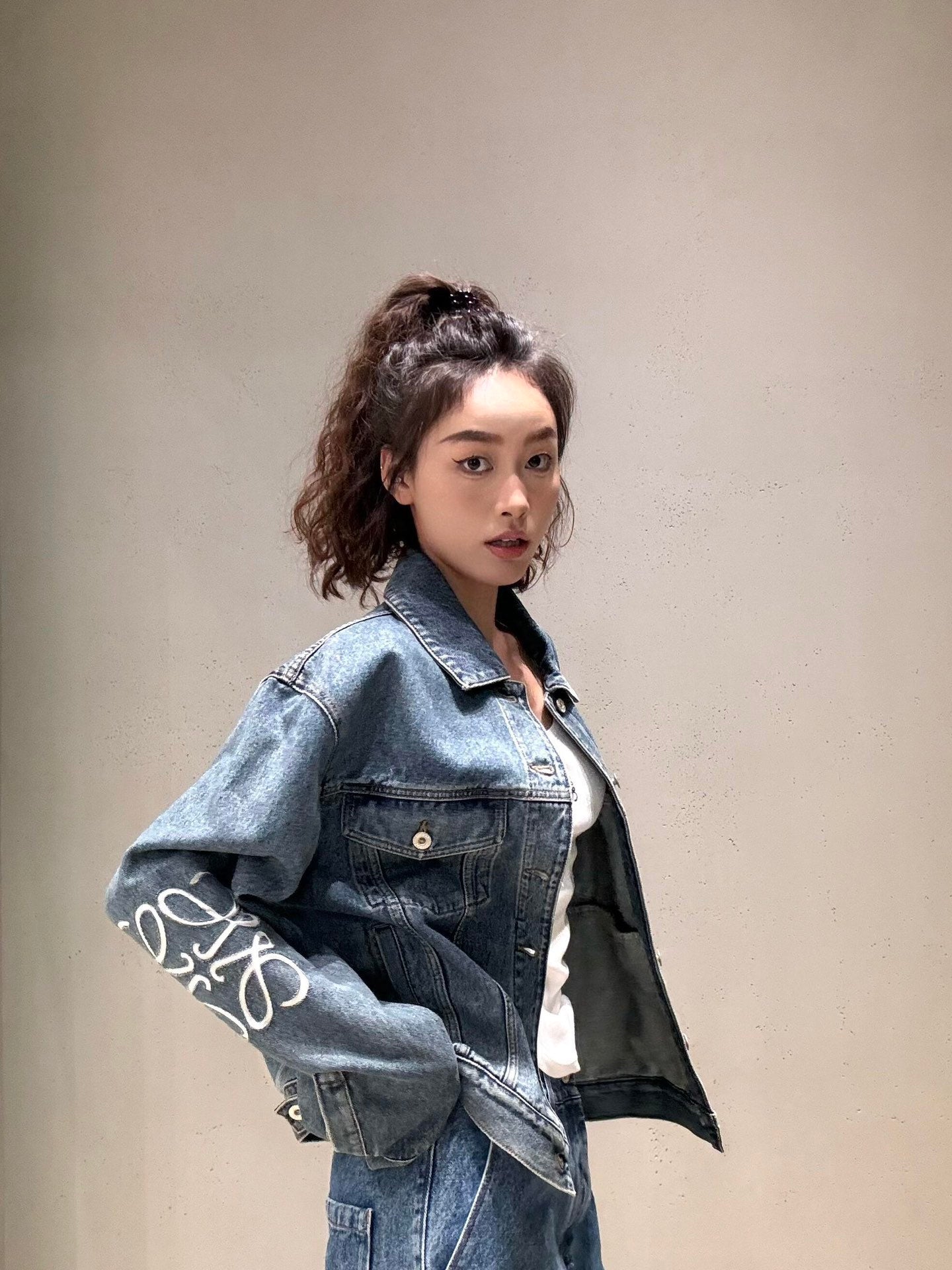 BVG / 로에베 남성 여성 데님 자켓