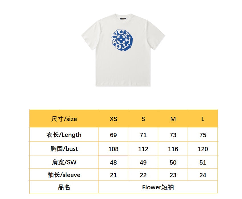 BVG / 루이비통 남성 플라워 프린트 반팔 티셔츠