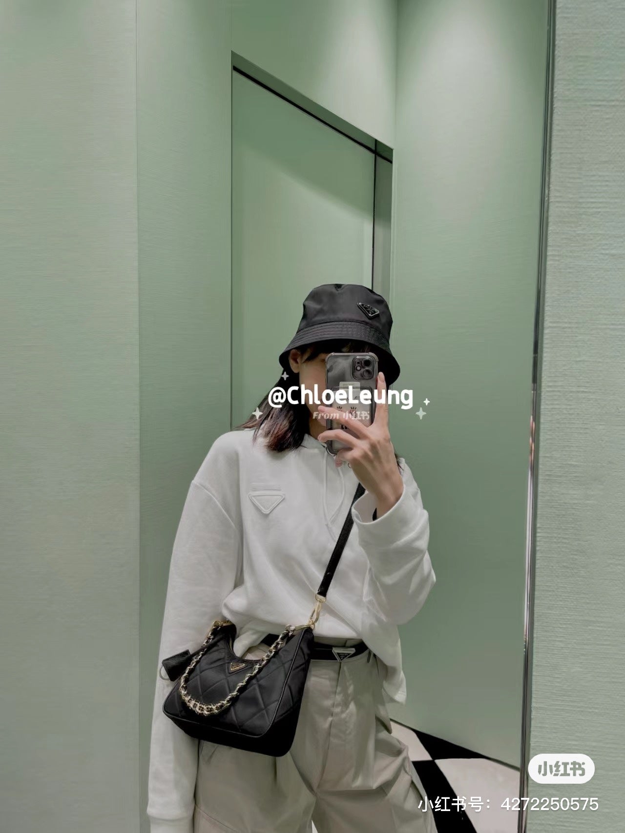 양 공장 / 프라다 여성 퀼팅 나일론 체인백