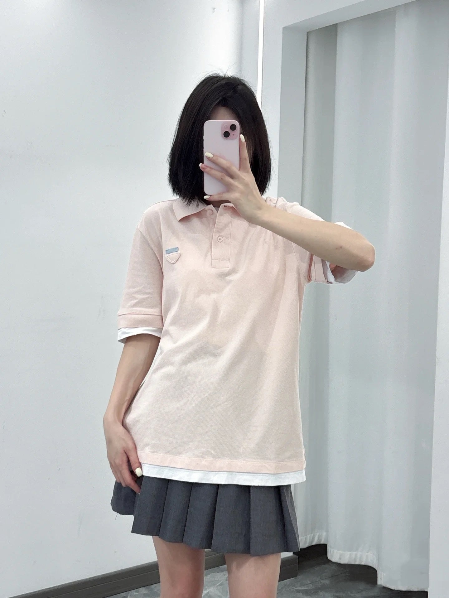 티모 공장 / 프라다 여성 폴로넥 반팔 셔츠