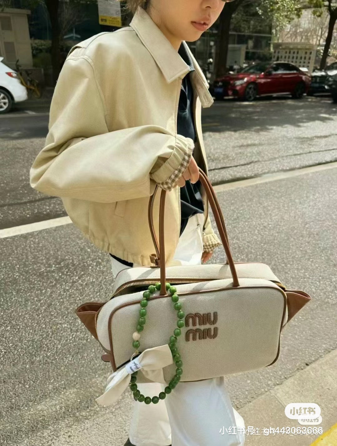 양 공장 / 미우미우 캔버스 볼링백
