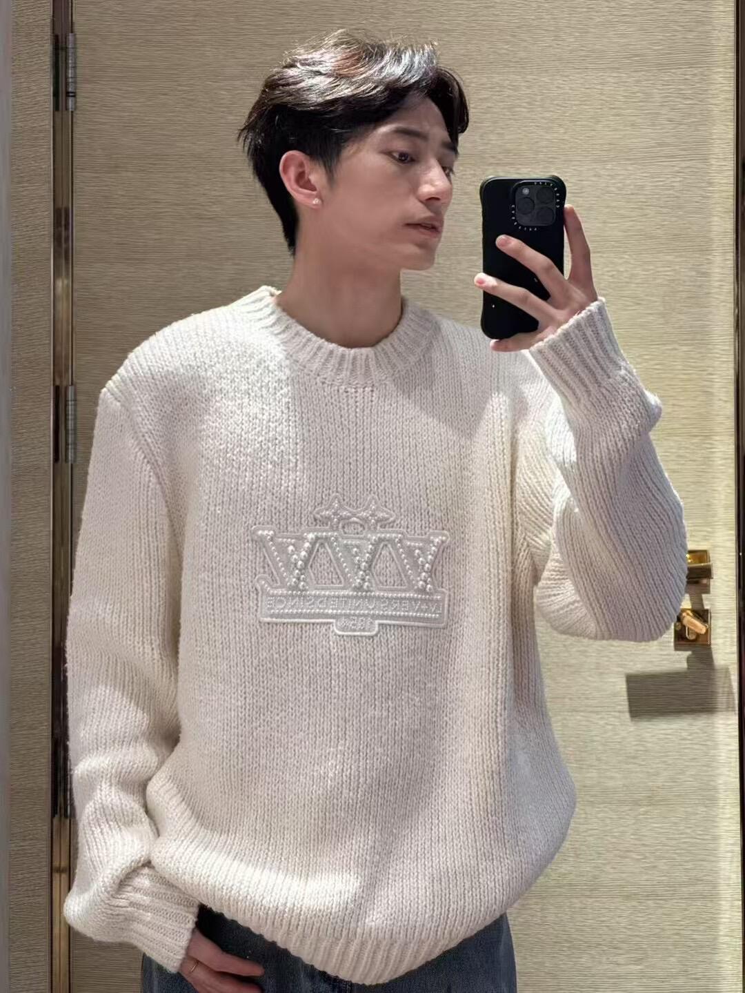 GTR / 루이비통 남성 자수 니트