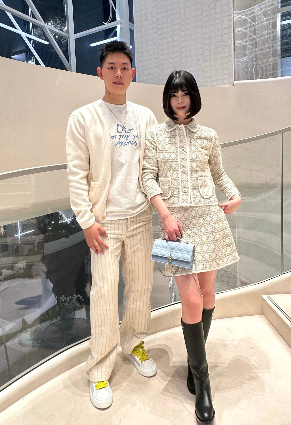 GTR / 디올 남성 여성 자수 니트