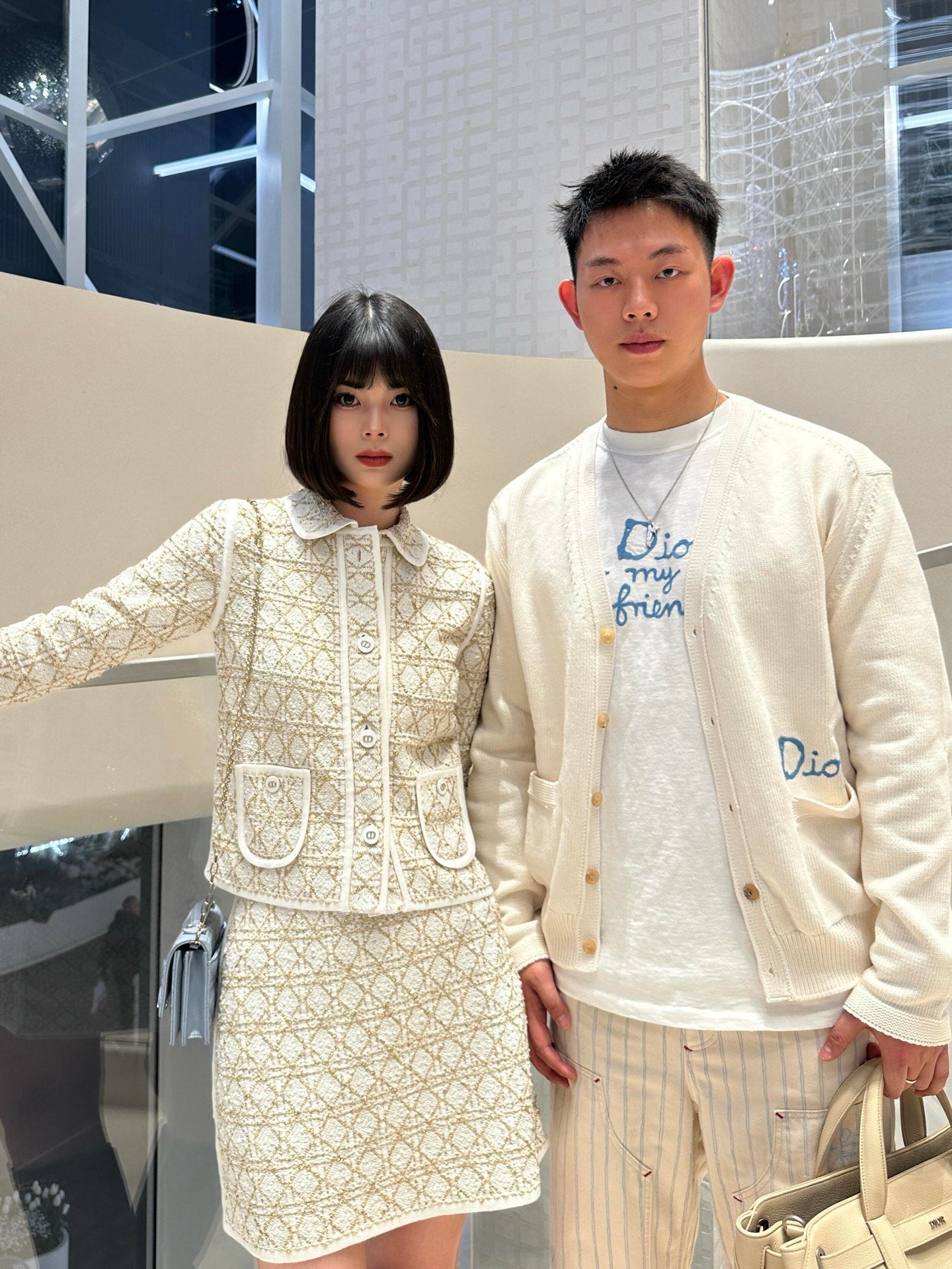 GTR / 디올 남성 여성 자수 니트