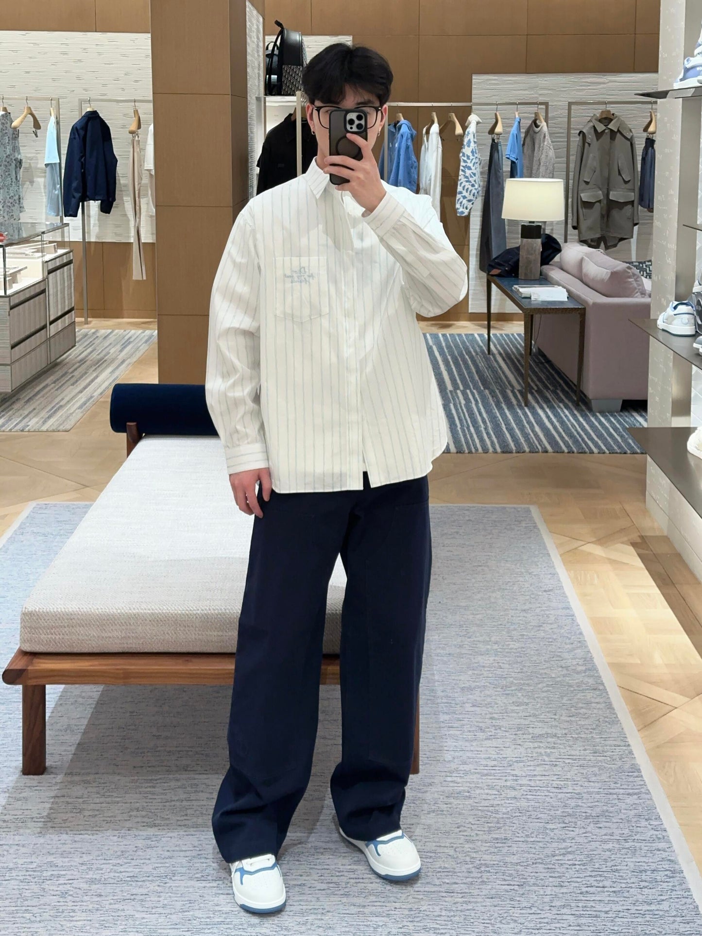 R공장 / 디올 남성 자수 셔츠