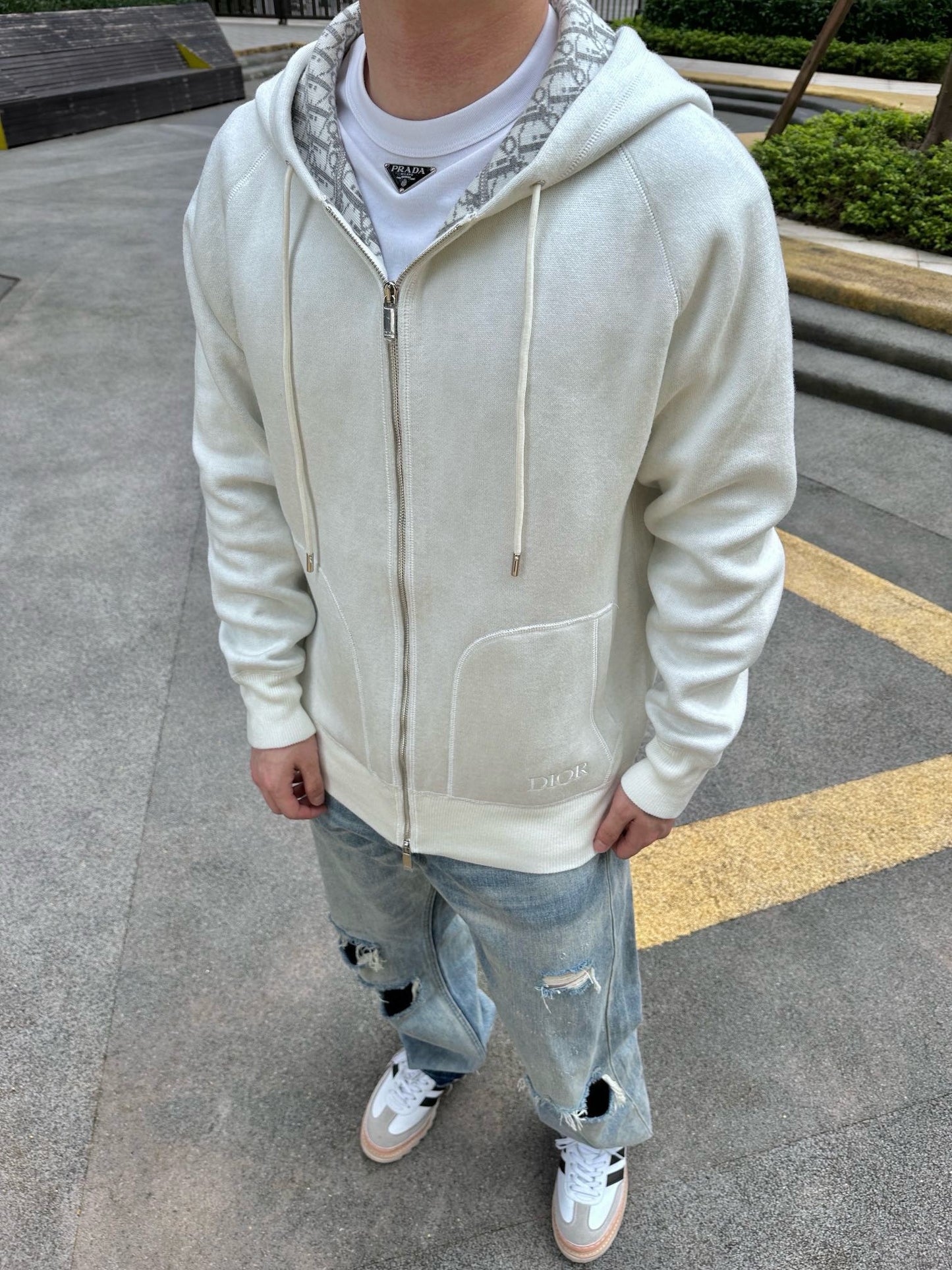 체인2호 / 디올 남성 여성 후드 니트