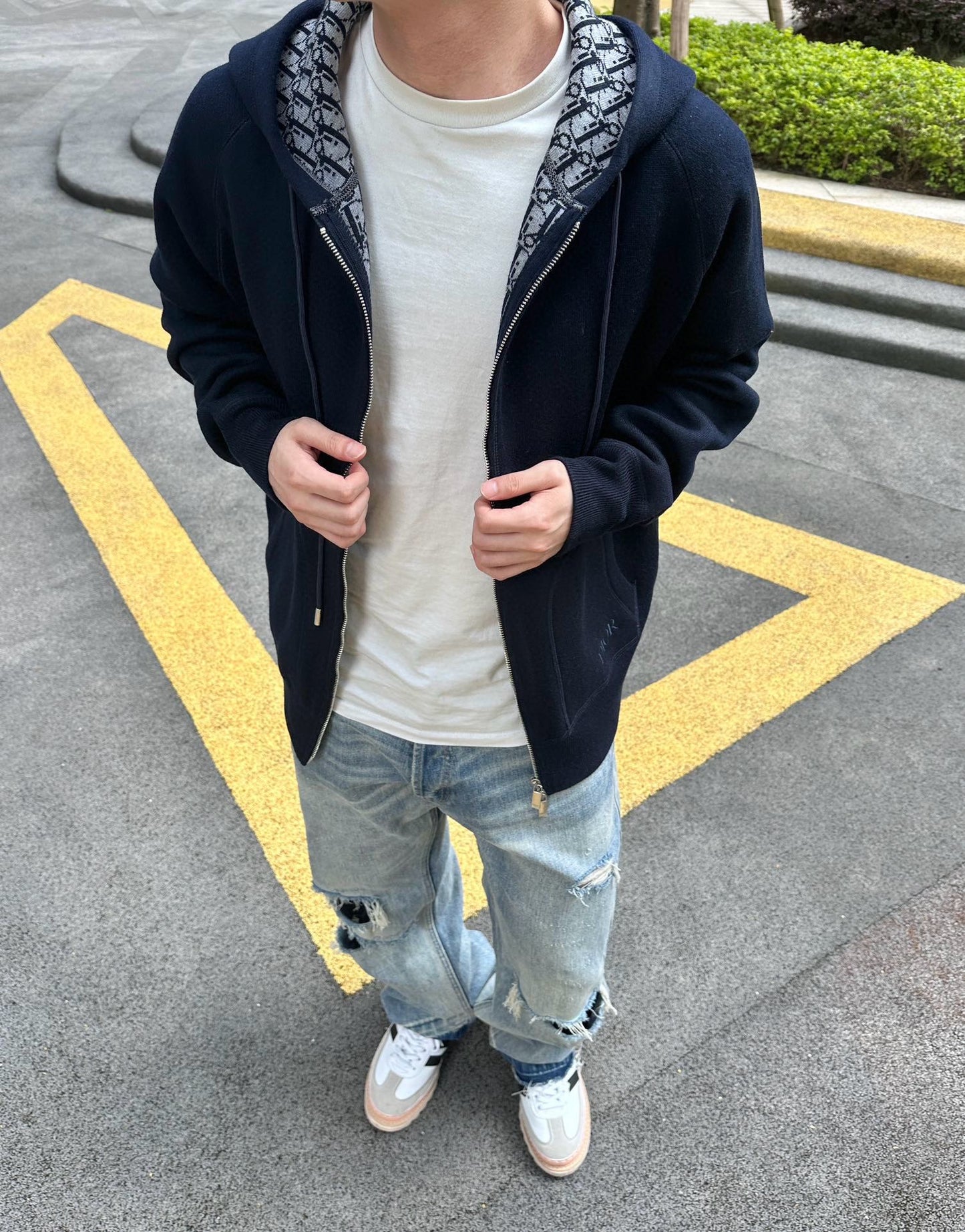 체인2호 / 디올 남성 여성 후드 니트