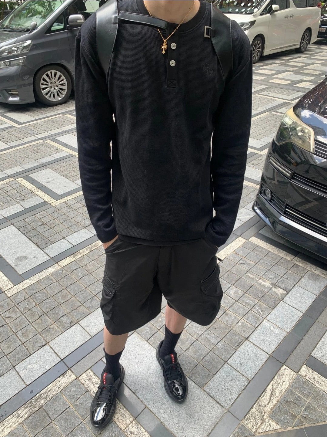 체인2호 / 크롬하츠 남성 와플 맨투맨