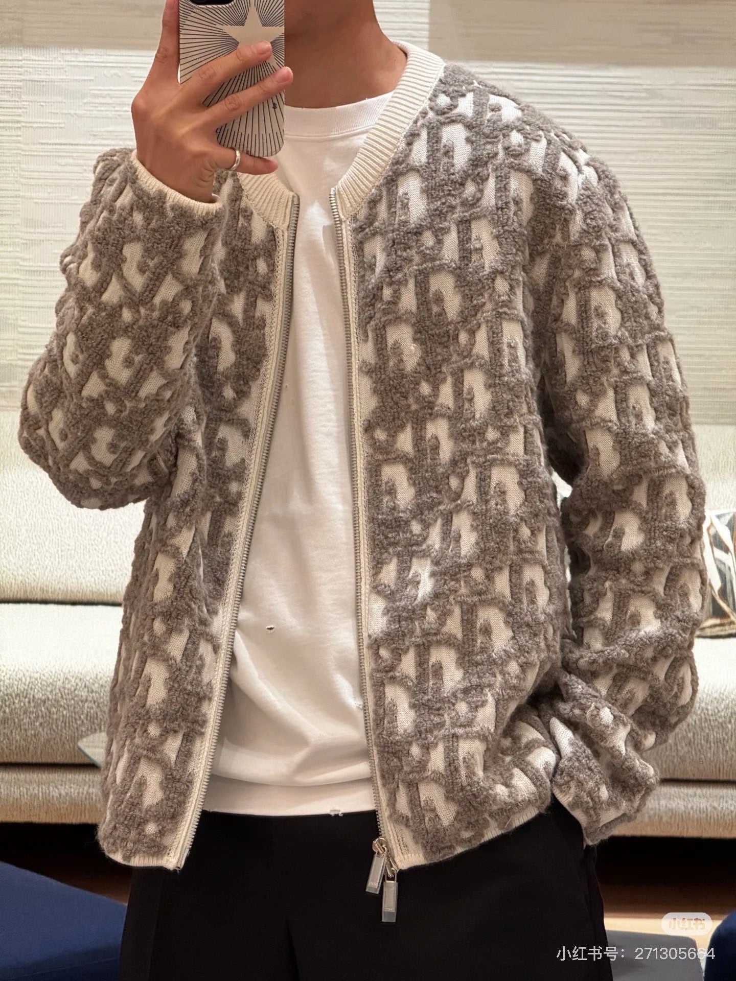 체인2호 / 디올 남성 여성 지퍼 니트