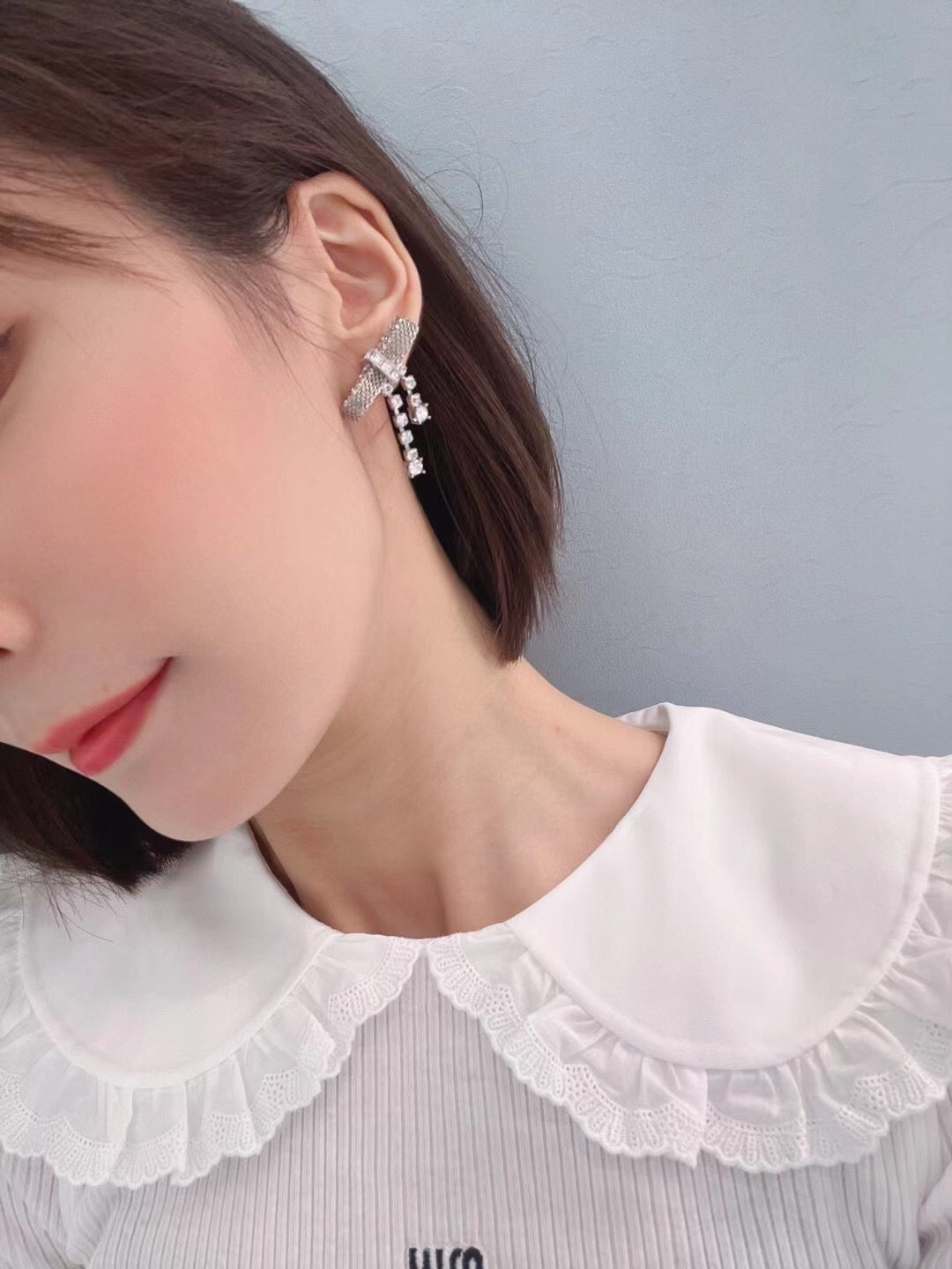 보스 악세사리 / 미우미우 여성 리본 귀걸이