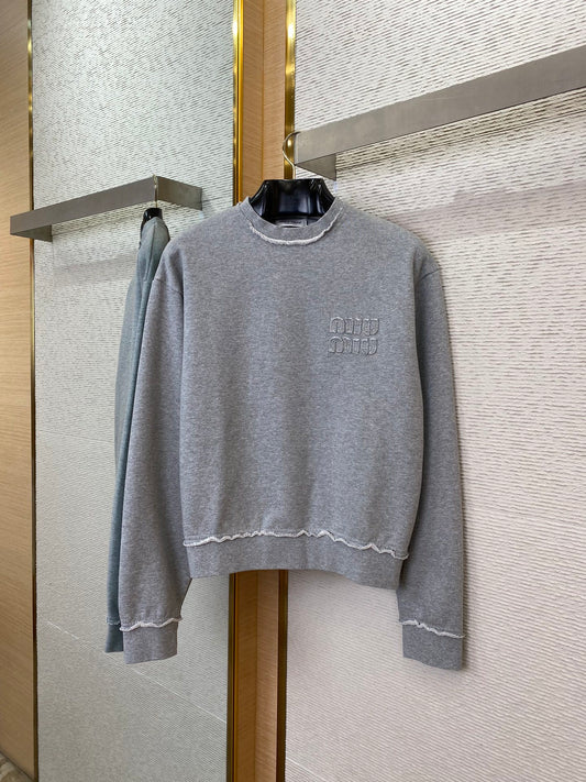 체인2호/미우미우 로고 라운드 후드티