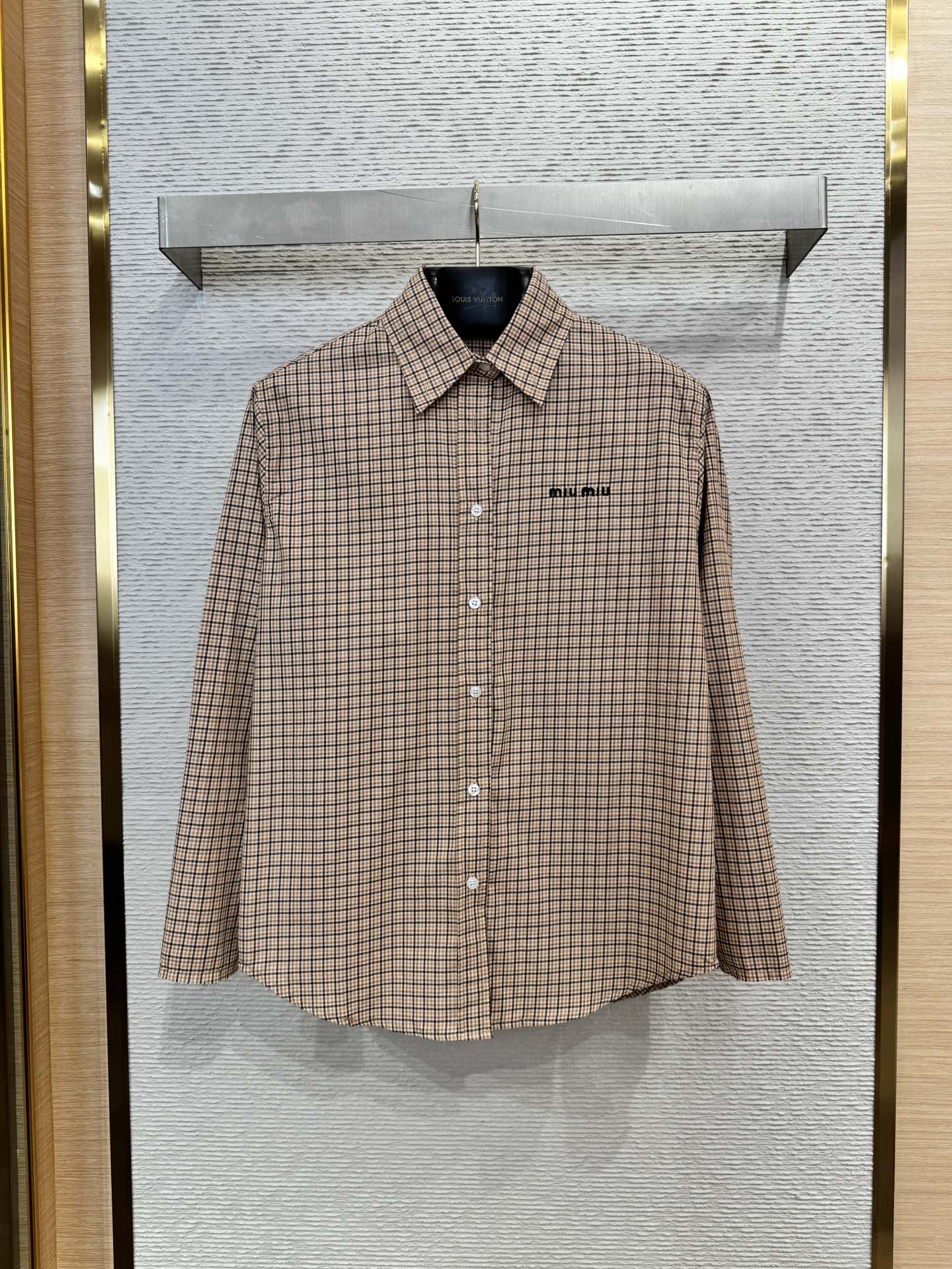 체인2호 / MIUMIU 체크 자수 셔츠