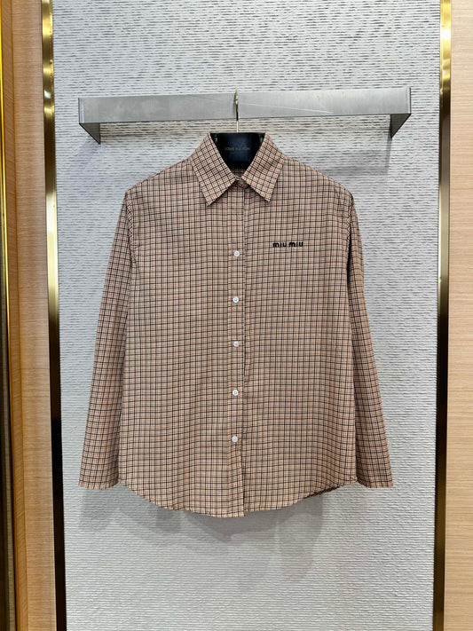 체인2호 / MIUMIU 체크 자수 셔츠