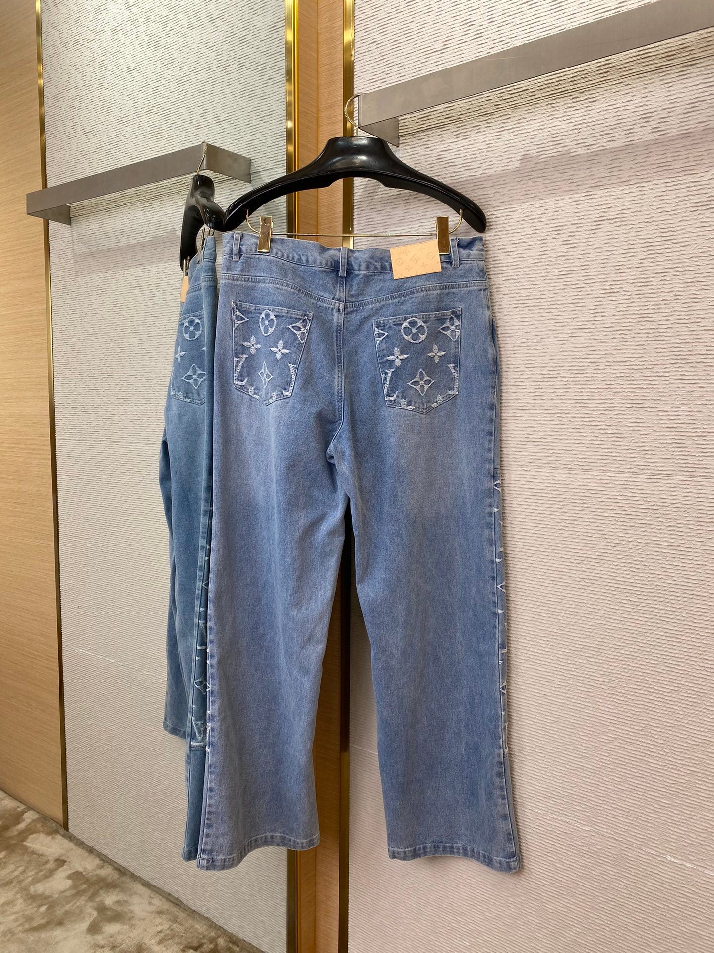 체인2호/루이비통 남성 자카드 데님 바지