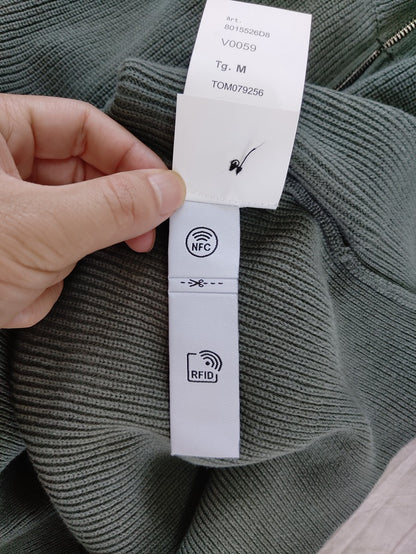 탑스토니 / 스톤아일랜드 24SS 526D8 코튼 집업가디건 니트 TOPSTONEY