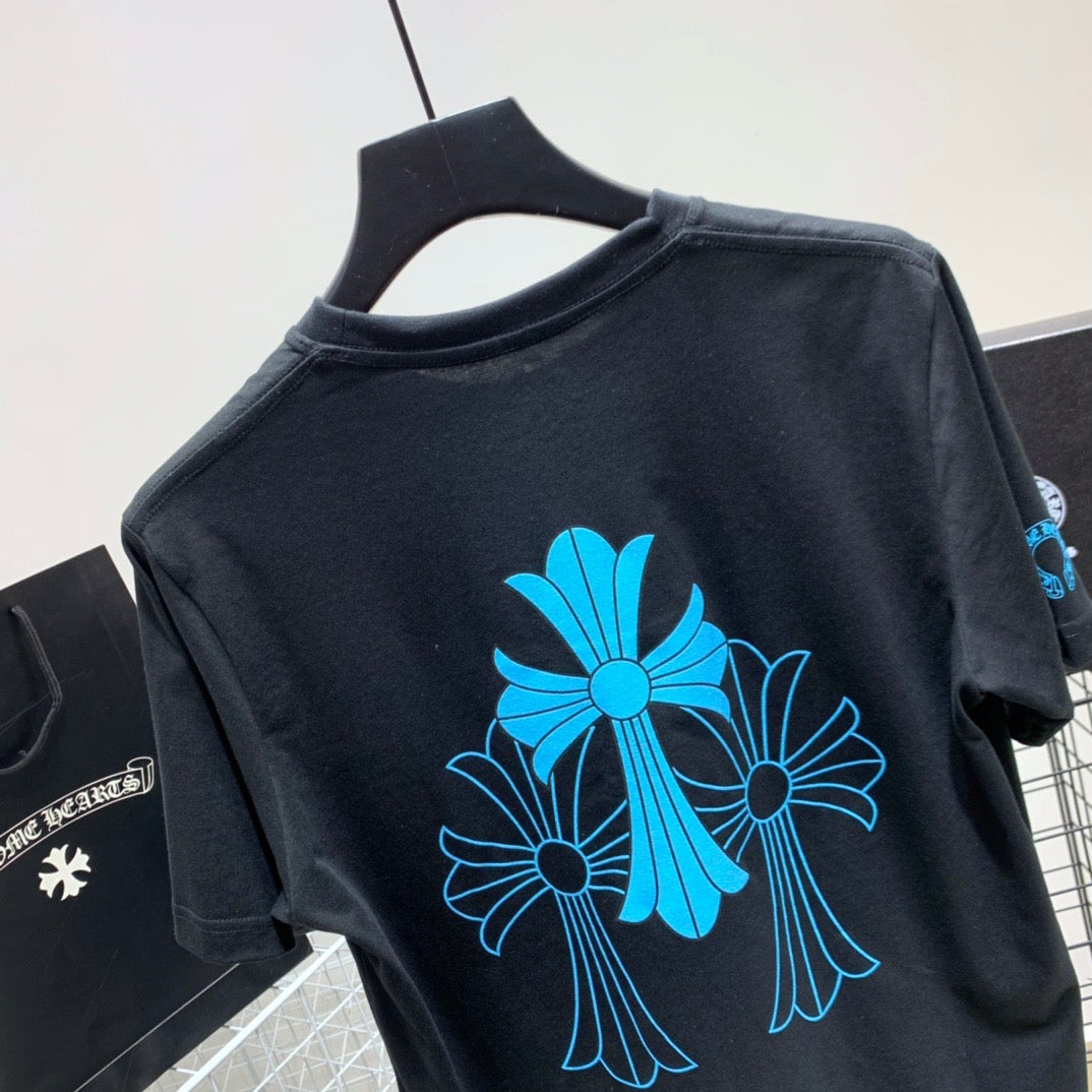 ZB / 크롬하츠 오리지널 아이스블루 십자가 팔티셔츠 Tee