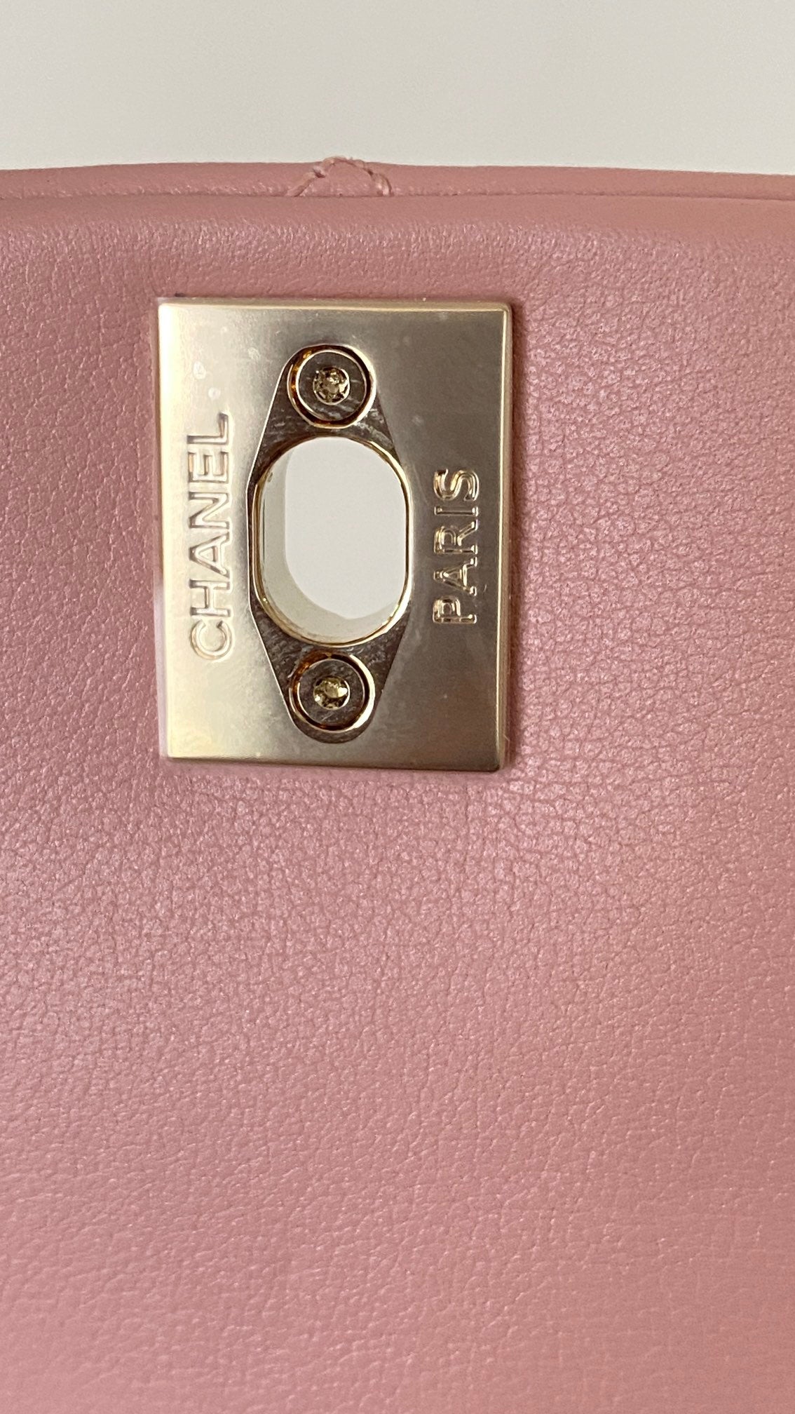 T무역 /샤넬  백팩 가죽 핑크 가죽 안에