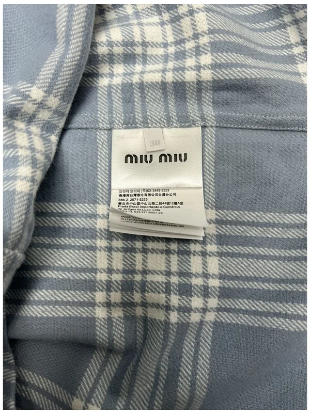 타일공장 / 미우미우 남성 체크 셔츠