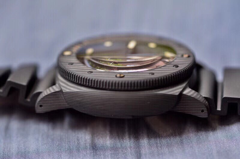 VS공장 V3 파네라이 PAM616 카보덱 블루 로고 블랙 러버스트랩