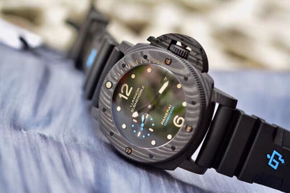 VS공장 V3 파네라이 PAM616 카보덱 블루 로고 블랙 러버스트랩